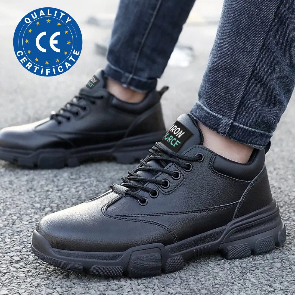 IRON FORCE S3 CE ISO zertifizierter Sicherheitsschuh (durchtrittsicher, bequem, leicht, rutschfest, atmungsaktiv) Stahlkappenschuhe Arbeitsschuhe Berufsschuhe sportlich elegant