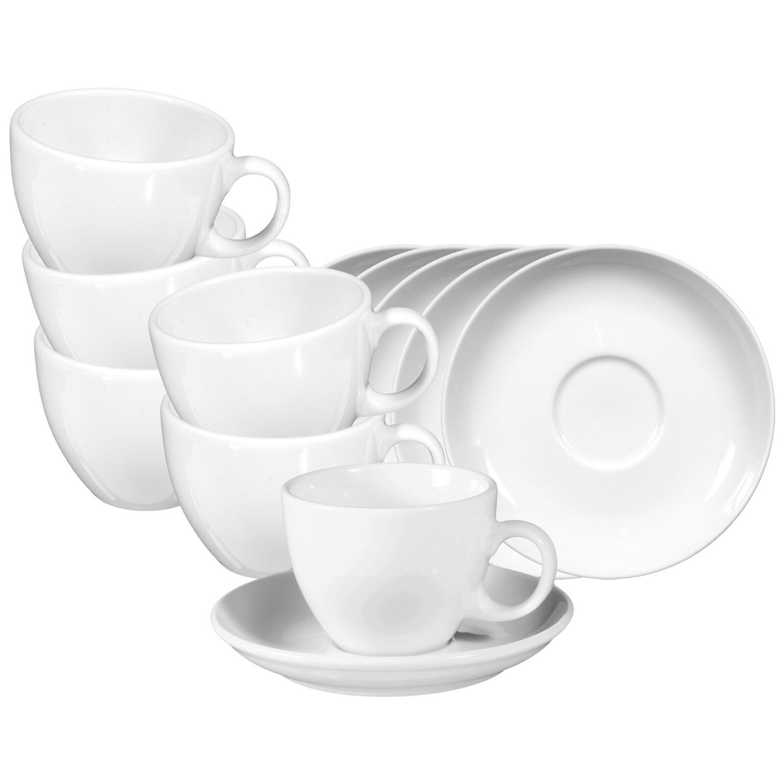 Seltmann Weiden Cappuccinotasse VIP. Cappuccinotassen mit Untertassen 220 ml, 12-tlg., Porzellan