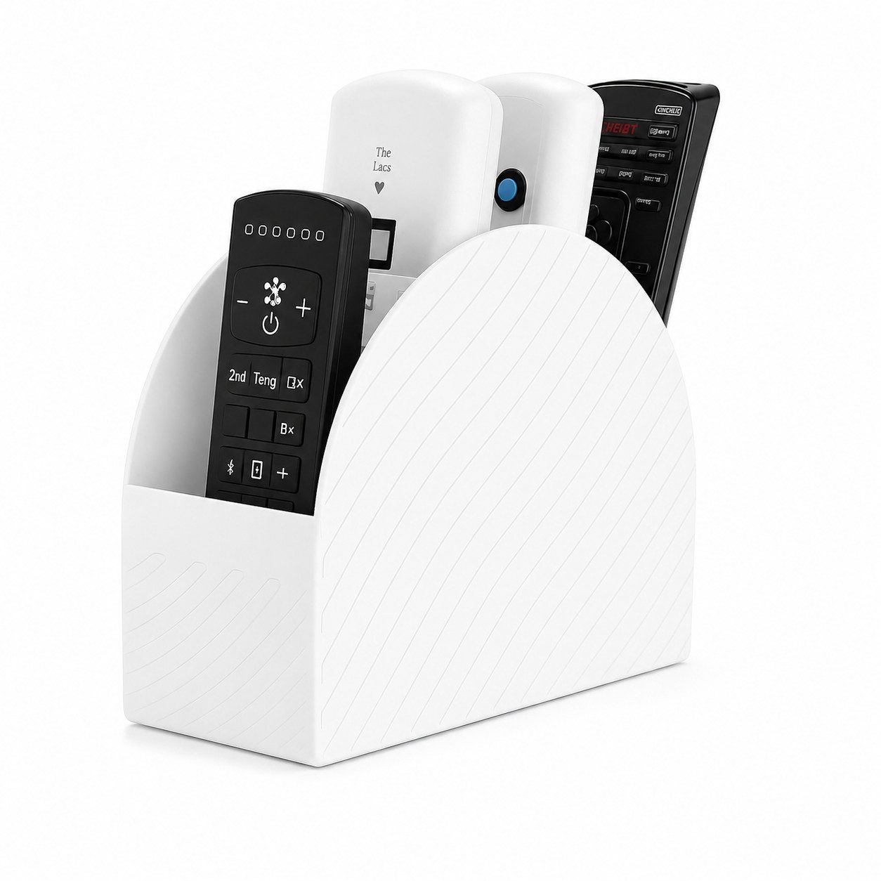 Alpha Electronics Organizer Fernbedienung Halter Moderner Remote Control Ständer (Sparangebot, 1 St., für Couchtisch & Sideboard), Elegante Aufbewahrung für Fernbedienungen in Schwarz & Weiß