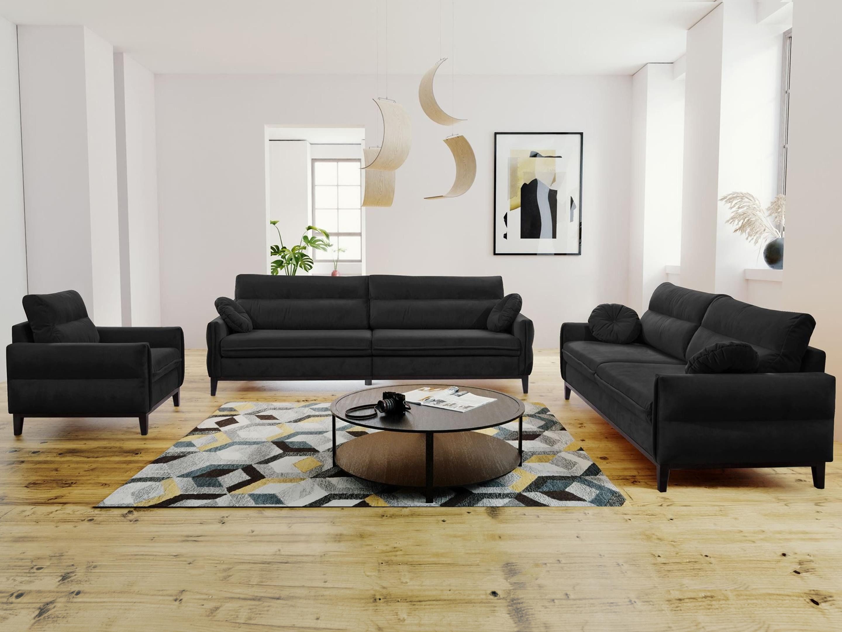 Beautysofa Polstergarnitur Belweder, (Couchgarnitur 321 Möbelset), günstig online kaufen