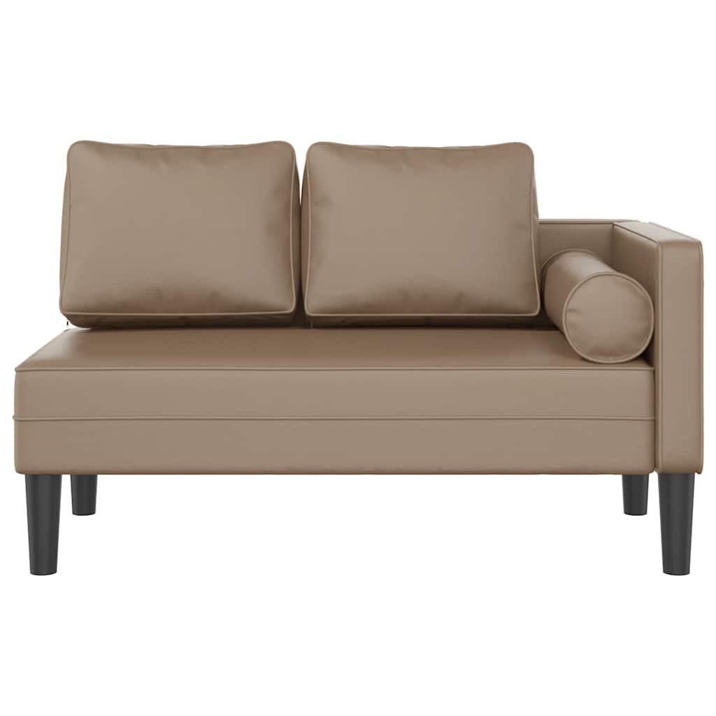 vidaXL Chaiselongue Chaiselongue mit Kissen Cappuccino günstig online kaufen