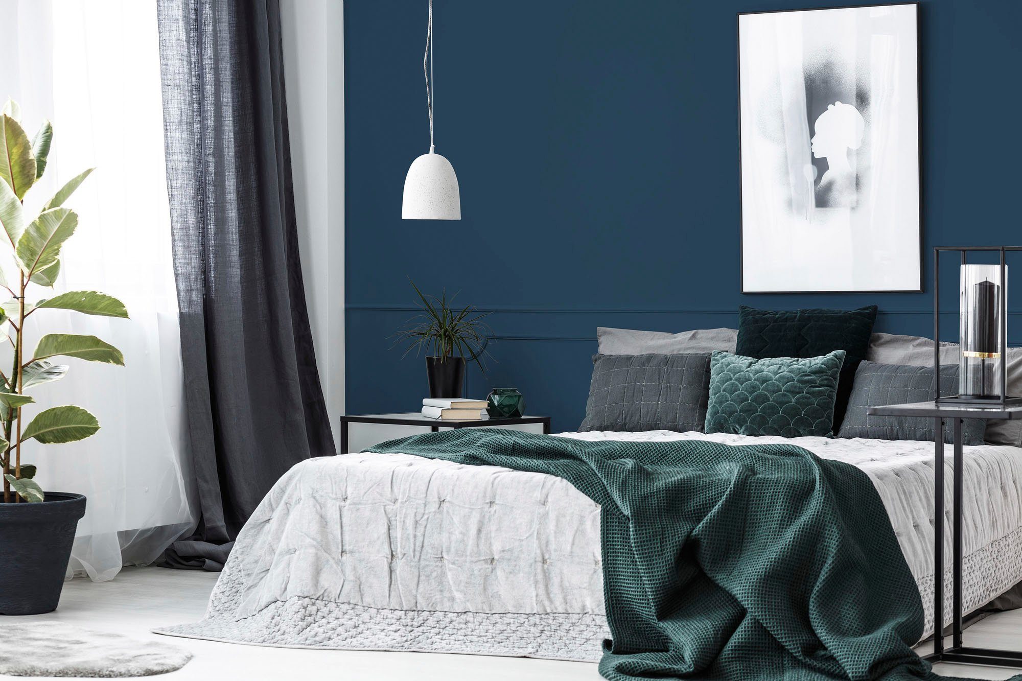 ideal PURO und blue blue, Wandfarbe Küche, für Innenwandfarbe Création Blau Wohnzimmer, A.S. Farbwelt Flur ocean c3008 Schlafzimmer, Premium ocean Tuchmatt