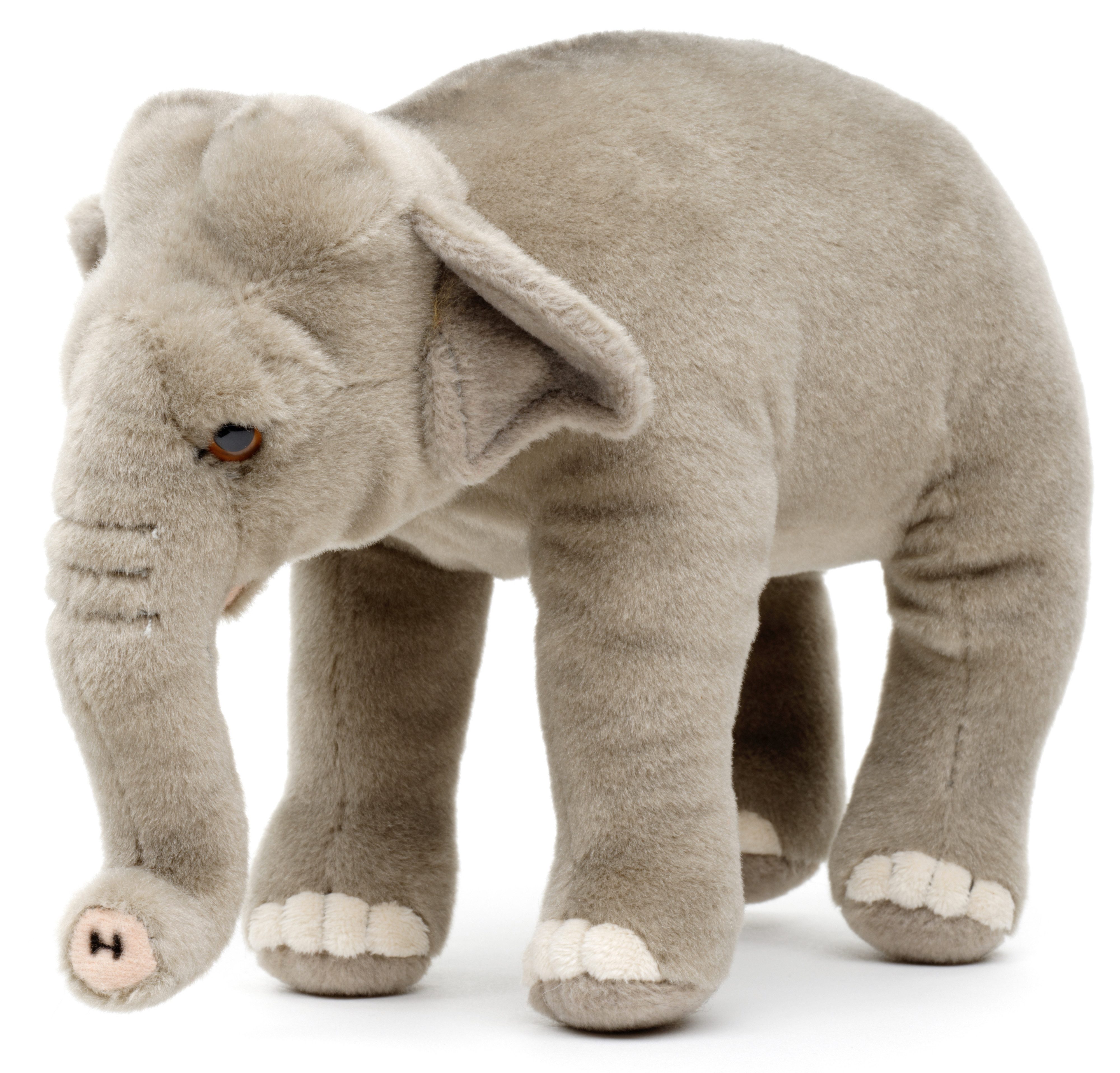 Uni-Toys Kuscheltier Elefant, stehend - 24 cm (Länge) - Plüschtier, zu 100 % recyceltes Füllmaterial