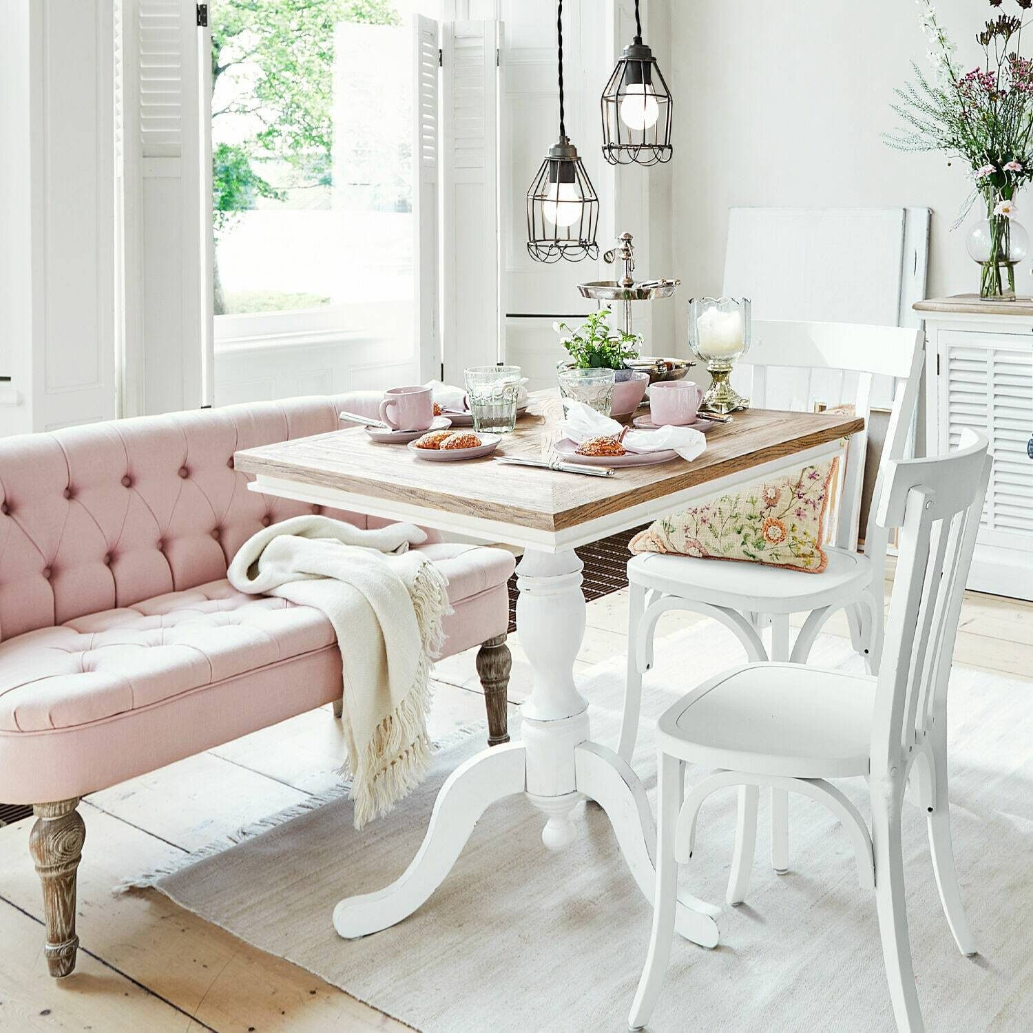 Mirabeau Esstisch Tisch Kingston weiß/braun