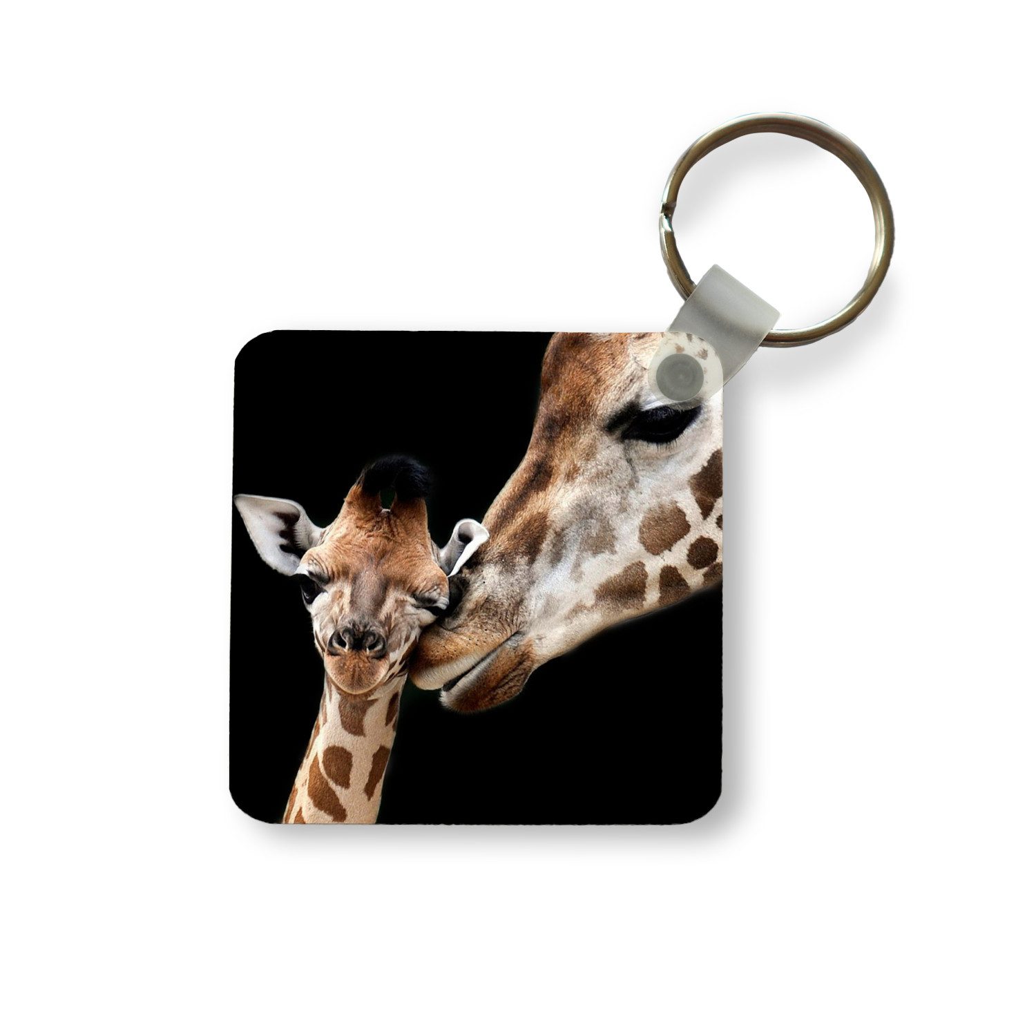 Schlüsselanhänger Giraffe - Tiere - Schwarz - Porträt - Tiere