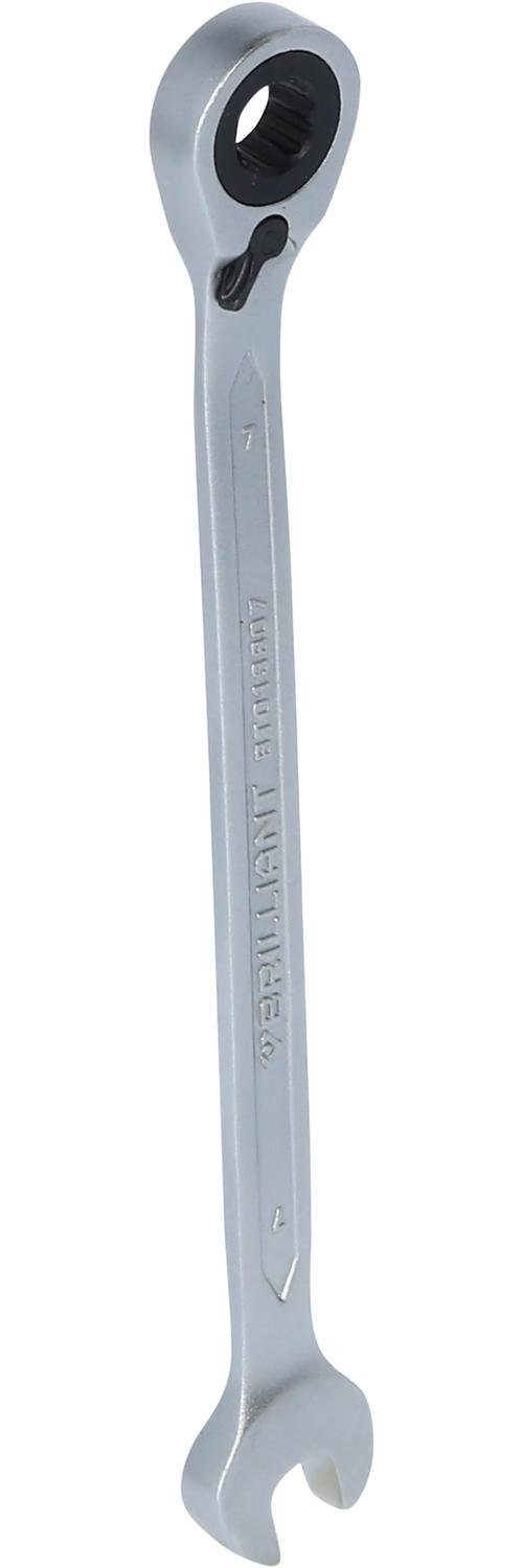 Brilliant Tools Maulschlüssel Ratschenringschlüssel, umschaltbar, 7 mm