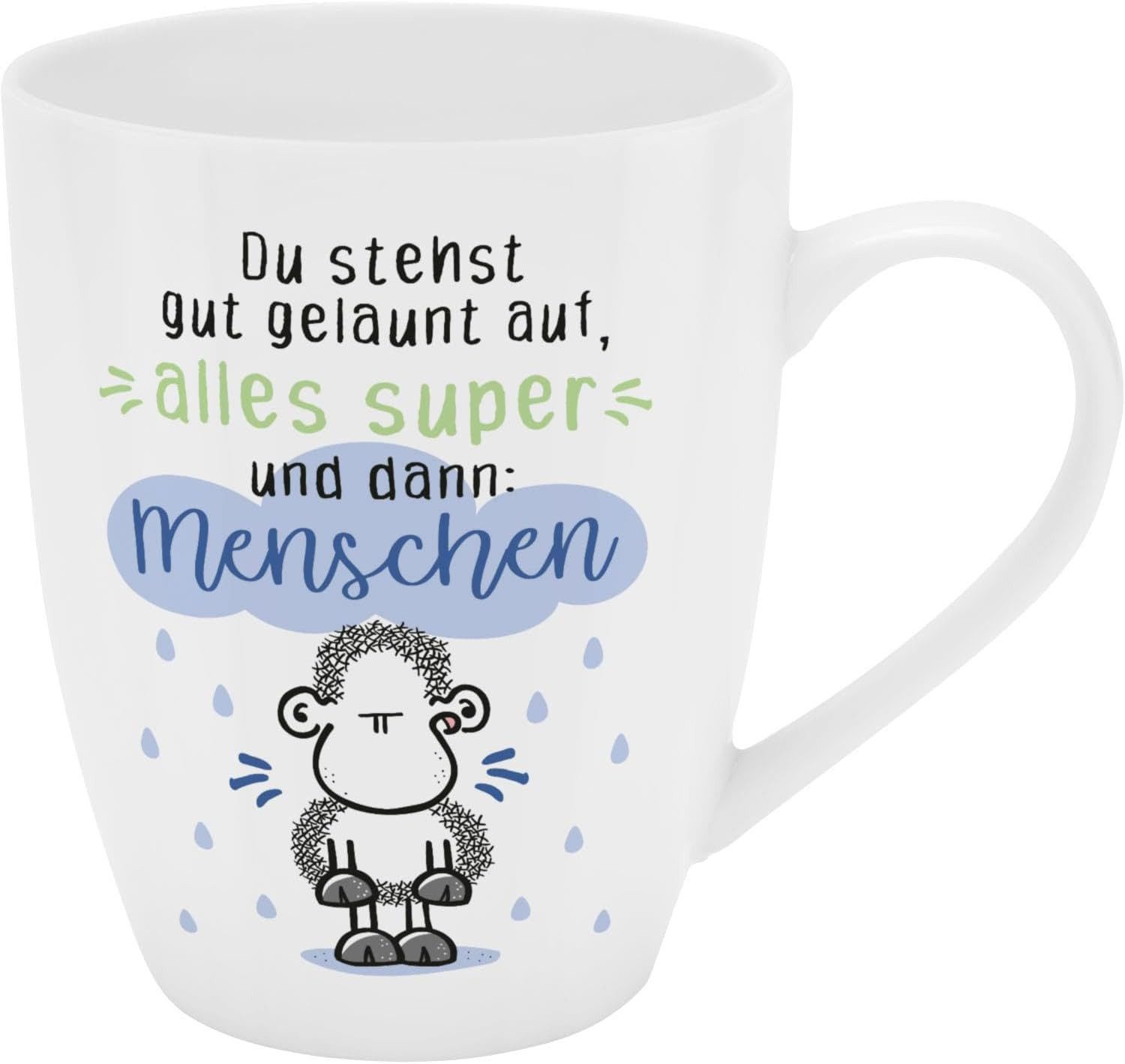 Sheepworld Tasse Tasse Tee- Kaffeetasse Kaffeebecher 35cl Geschenk Sheepworld MENSCHEN, Porzellan