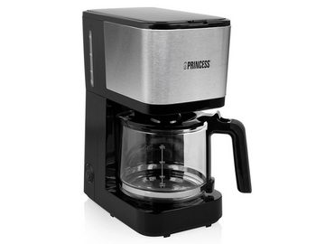 PRINCESS Filterkaffeemaschine, für 12 Tassen mit Glaskanne und 2x Permanentfilter, auch für Camping