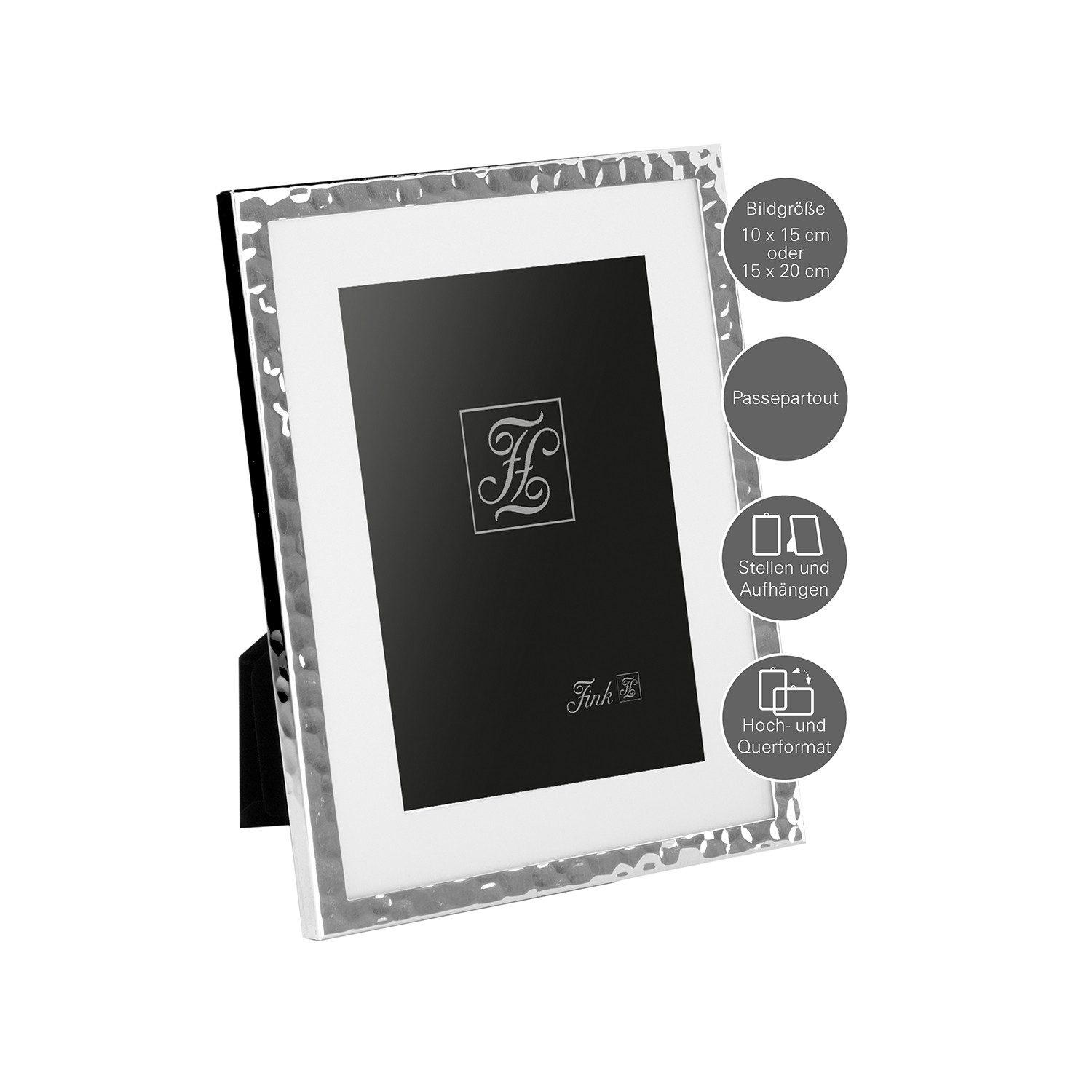 Fink Bilderrahmen MILAN Bilderrahmen 10x15 cm - Glas/ Metall/ versilbert - günstig online kaufen