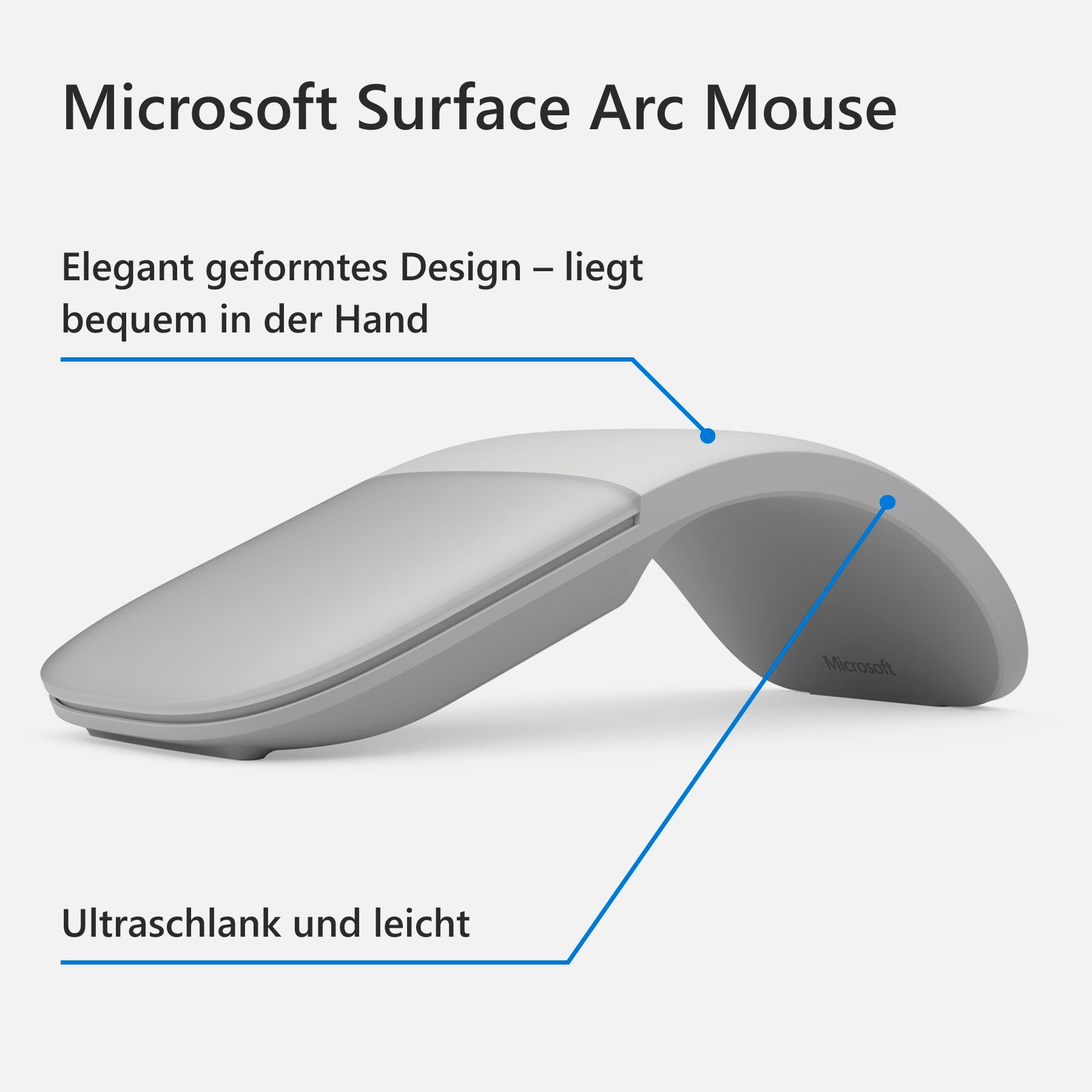 Microsoft Microsoft Surface Arc Mouse CZV-00066 Maus (Bluetooth)