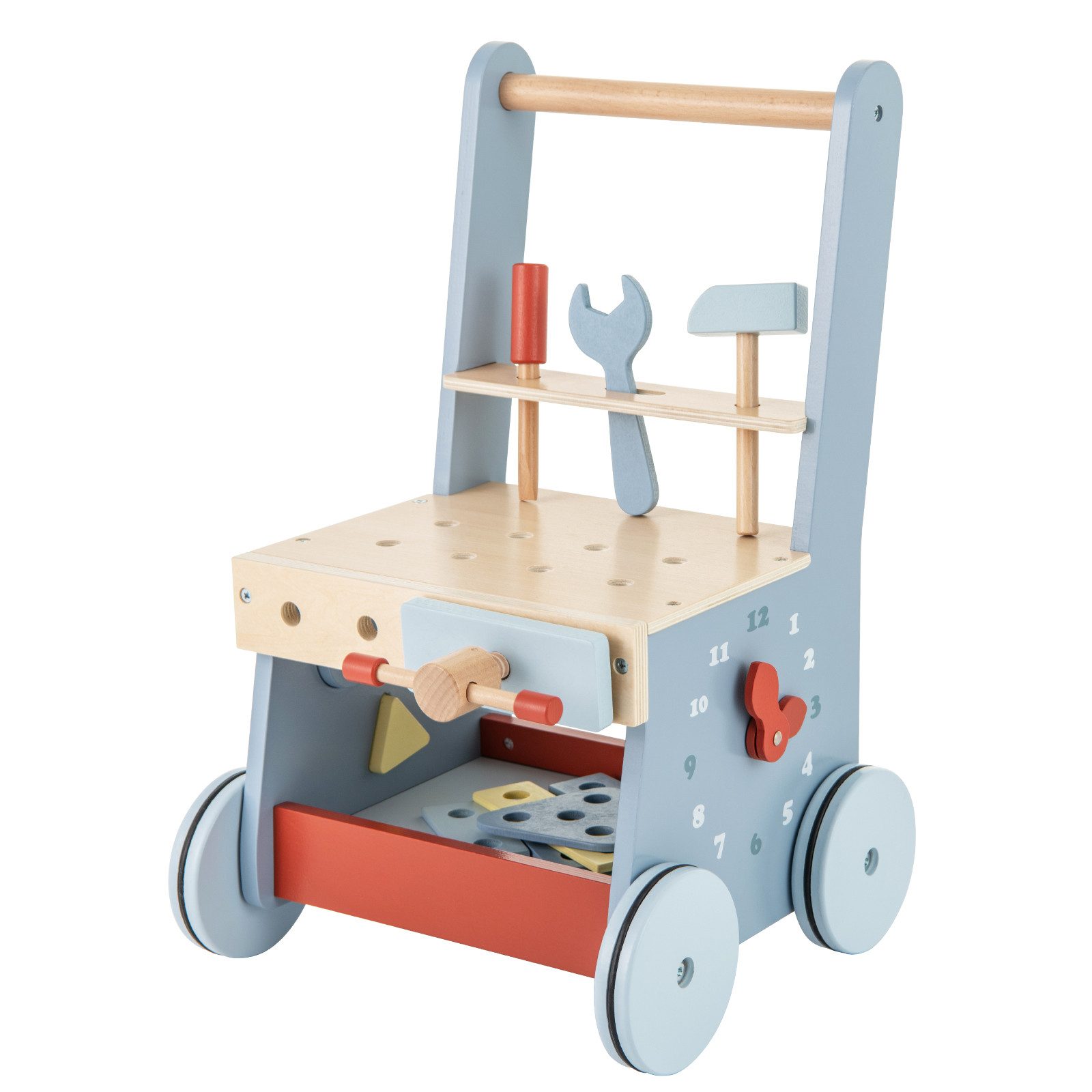 COSTWAY Lauflernwagen, 2 in 1 Lauflernhilfe, Montessori Holzspielzeug günstig online kaufen