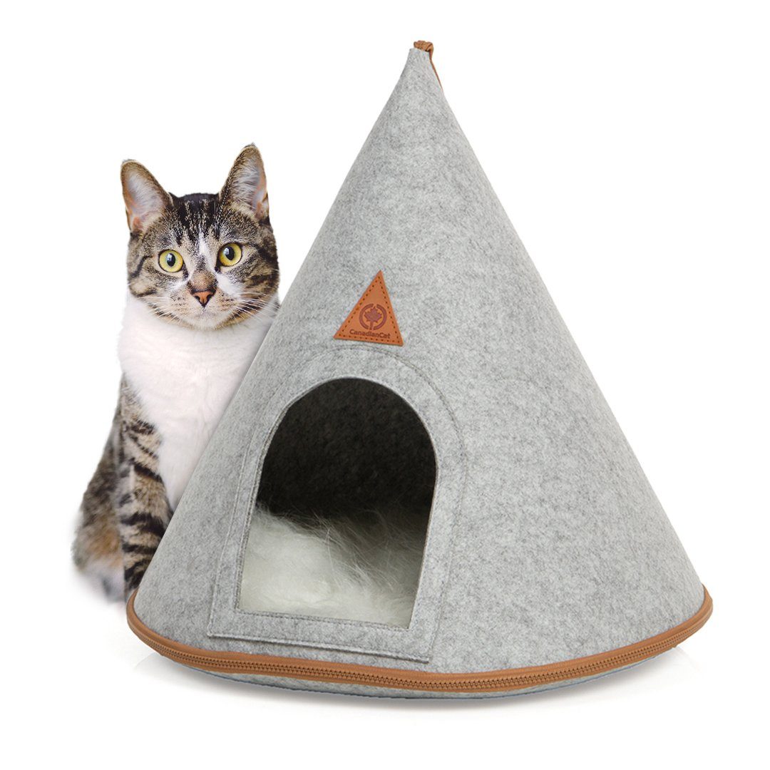 Canadian Cat Company Katzenzelt Katzenbett Cone - Katzen Tipi aus Filz, ink günstig online kaufen