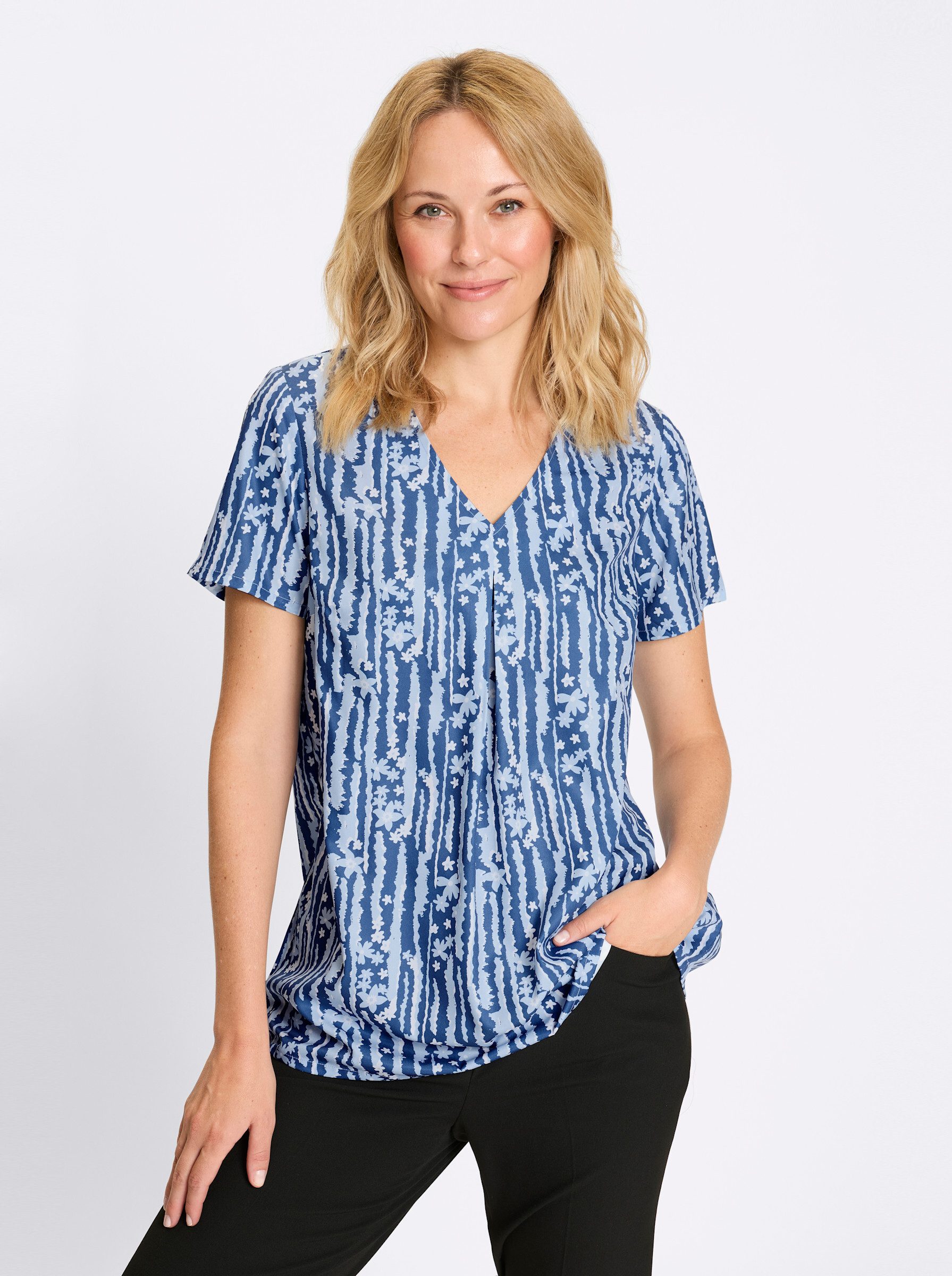 Sieh an! Klassische Bluse Kurzarm-Bluse Kurzarm