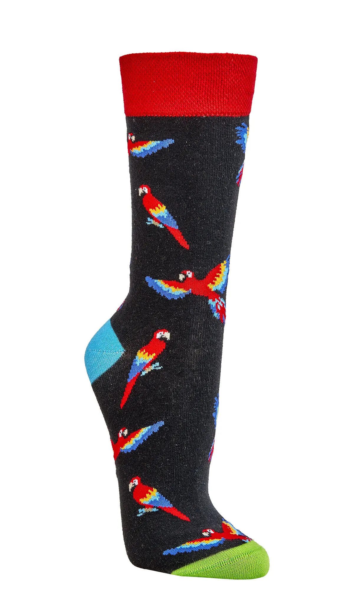 Socks 4 Fun Freizeitsocken Socks 4 Fun Papagei (2-er Bündel, 2-Paar, 2 Paar) lustiges Design