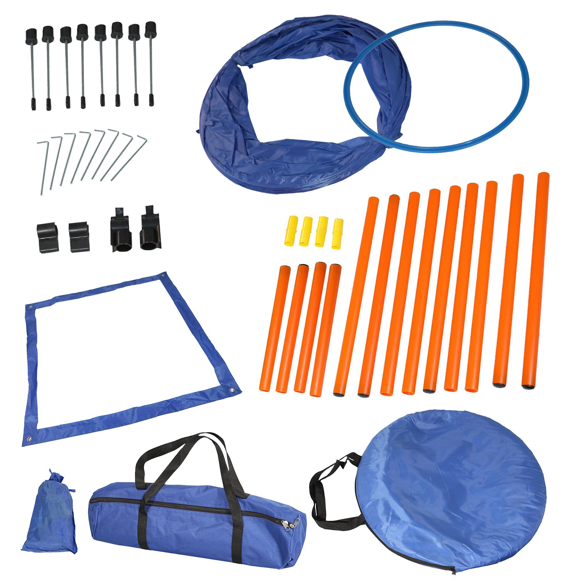 Agility-Slalom Agility Set für kleine und mittlere Hunde, Komplett-Set