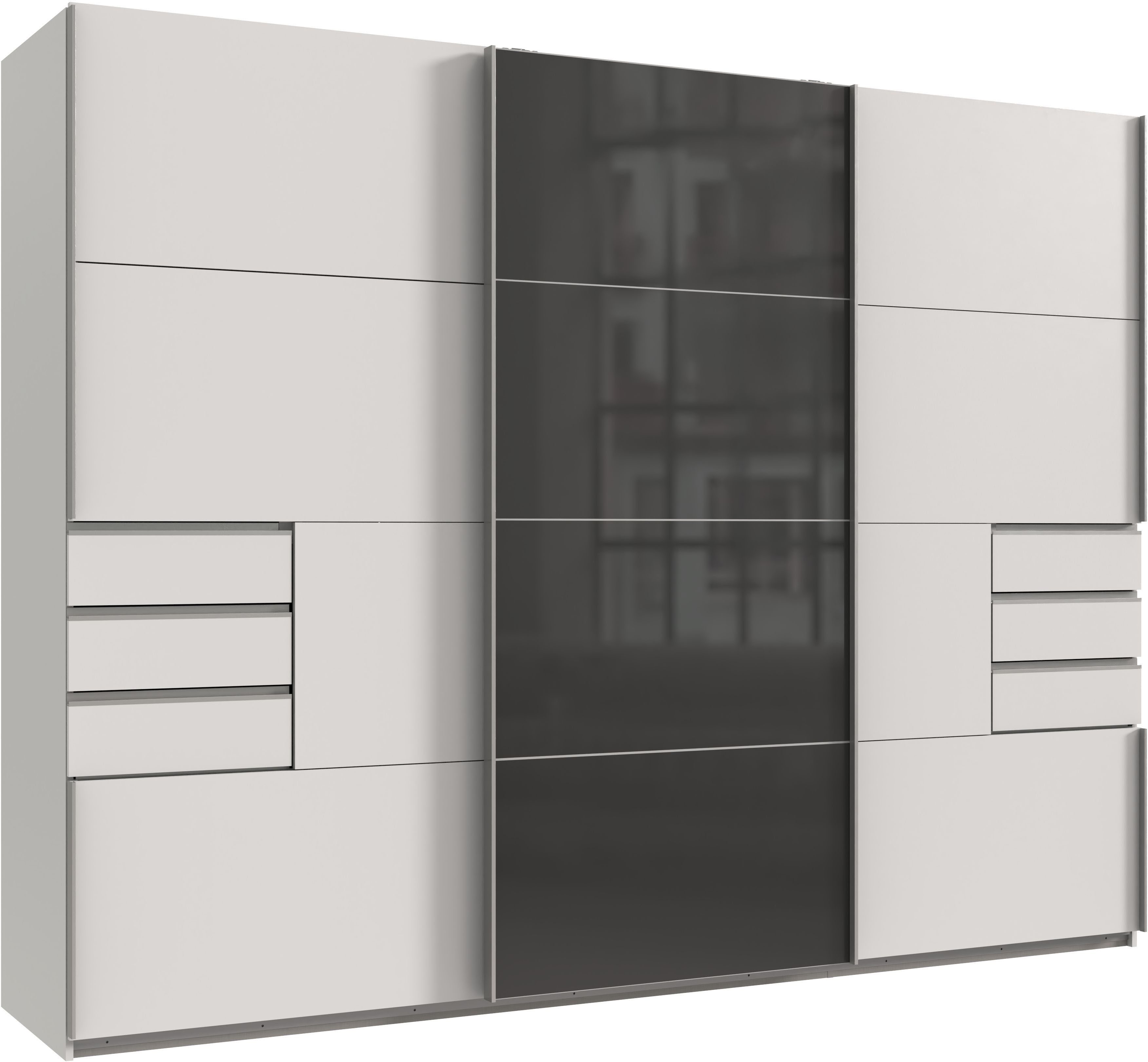 Wimex Schwebetürenschrank Saigon, Kleiderschrank mit Schiebetür mit Glasele günstig online kaufen