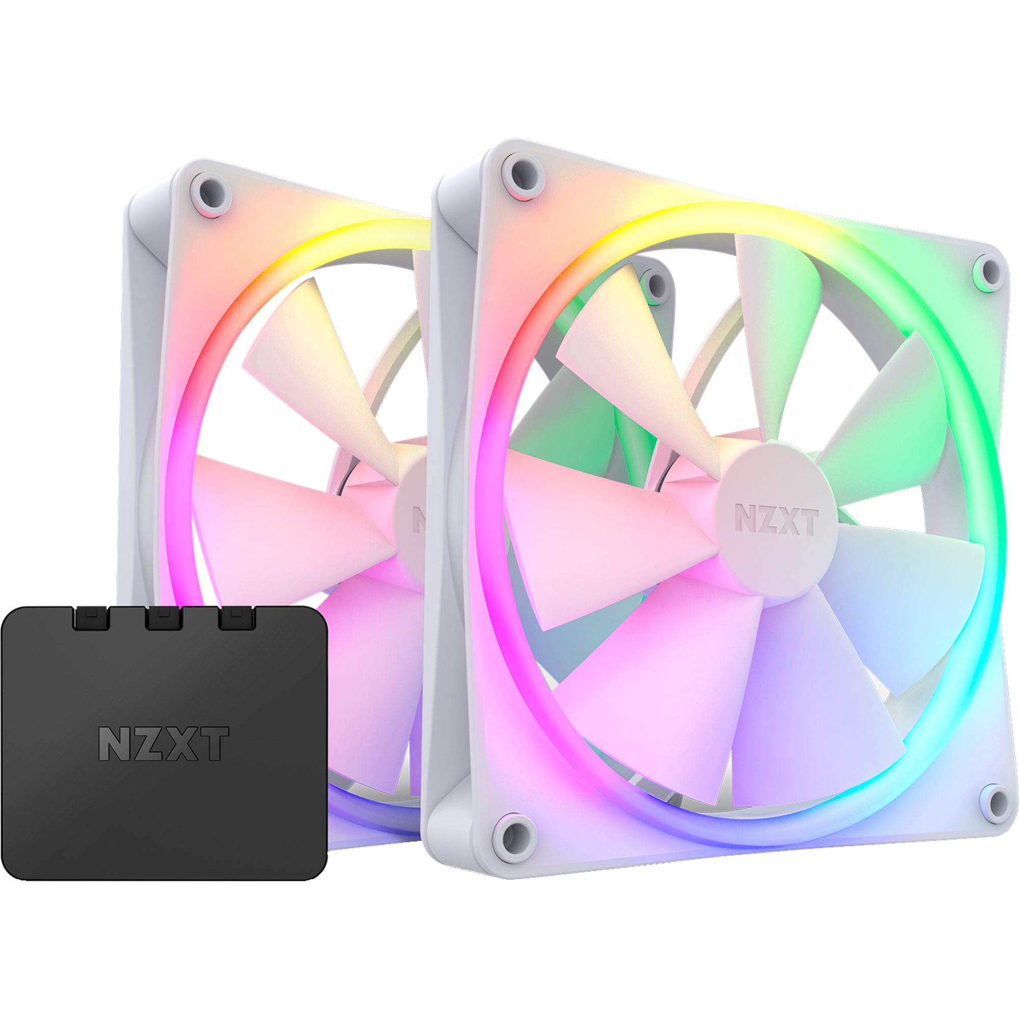 NZXT Gehäuselüfter NZXT F140 RGB DUO Twin 140x140x25, Gehäuselüfter, (2er Pack, inkl.