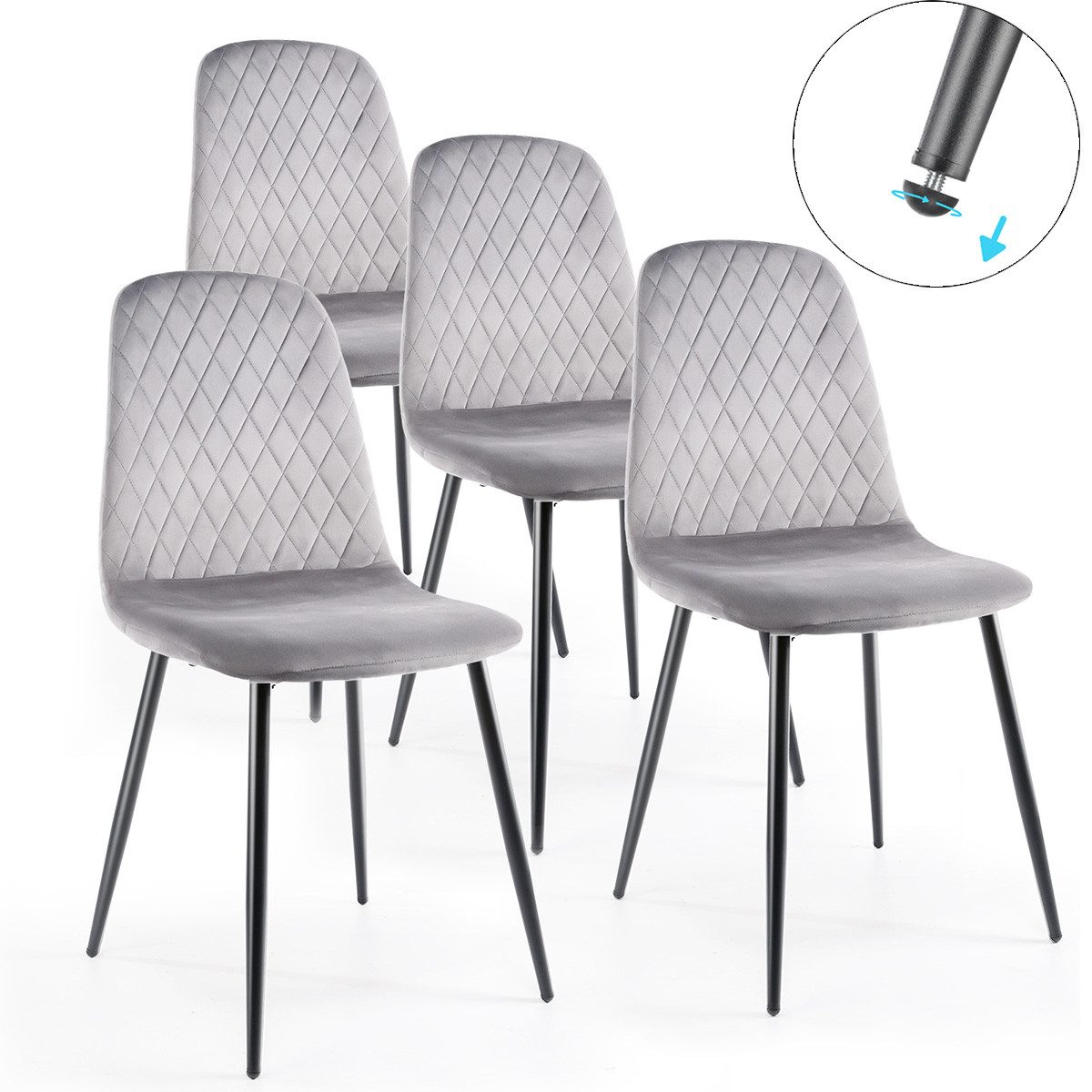 LOVONLIVE Esszimmerstuhl 4er Set Polsterstühle mit günstig online kaufen
