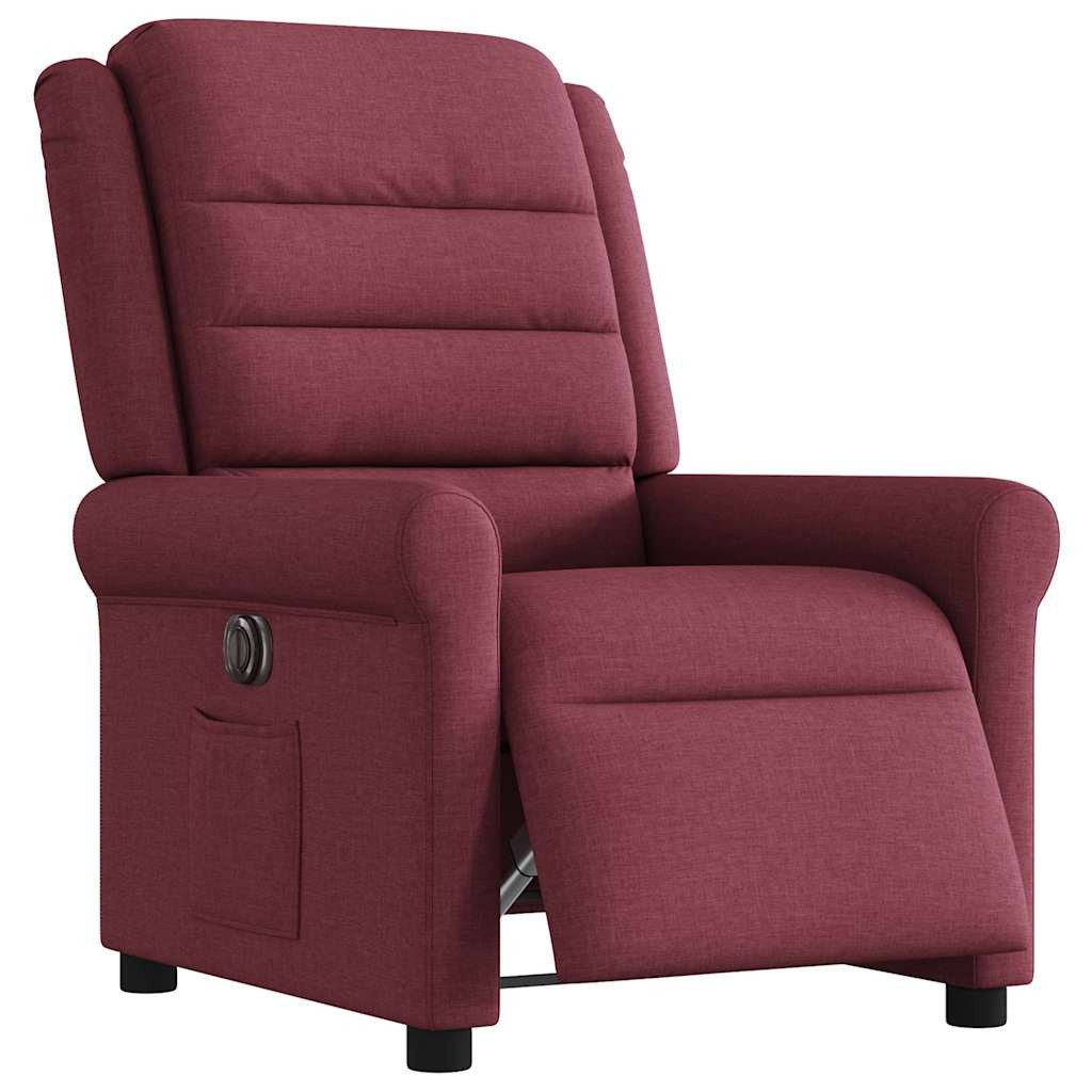 vidaXL Sessel Relaxsessel Elektrisch Weinrot Stoff günstig online kaufen