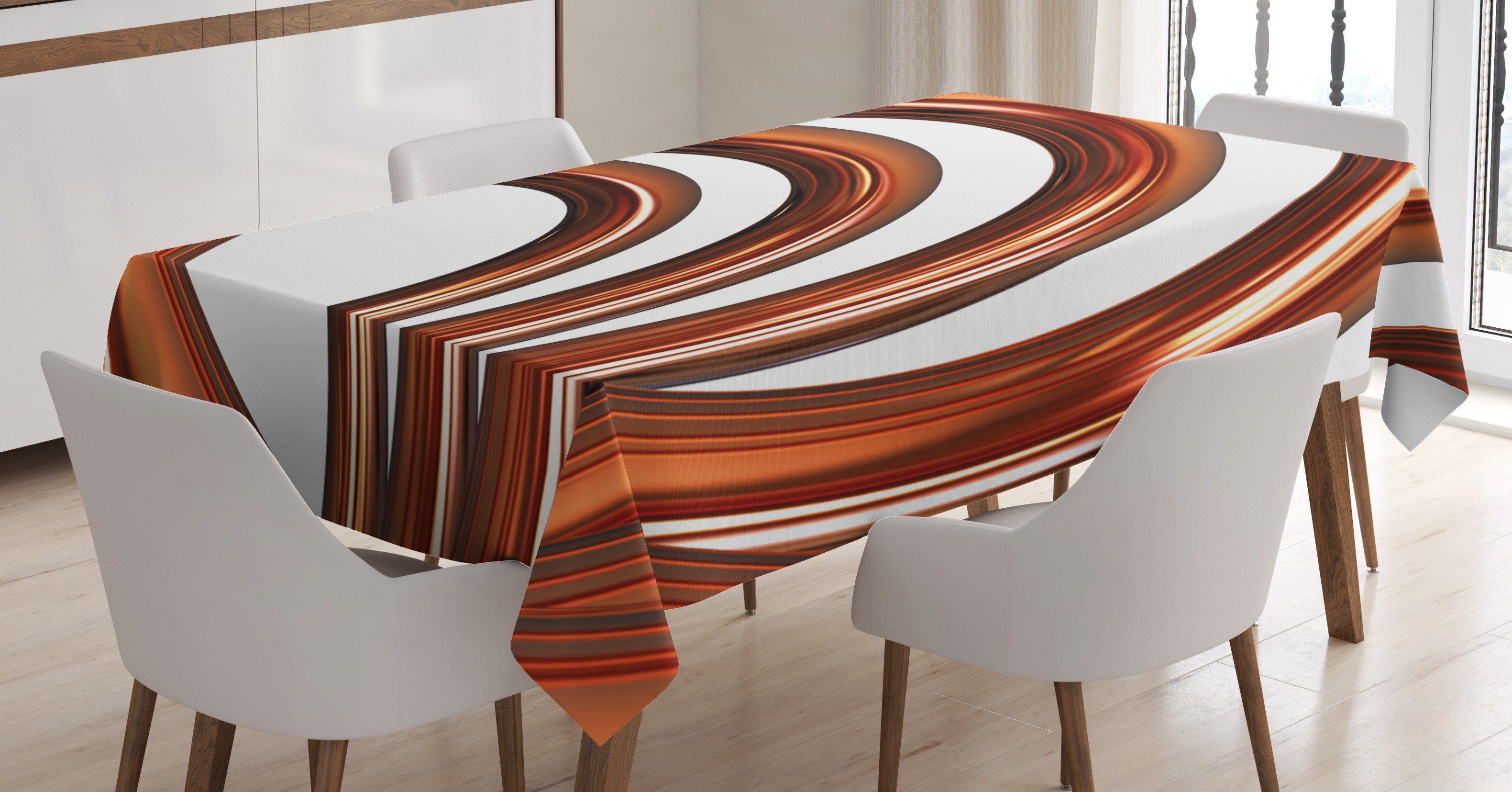 Abakuhaus Tischdecke Farbfest Waschbar Für den Außen Bereich geeignet Klare Farben, Abstrakt Helix Coil Spiralrohr