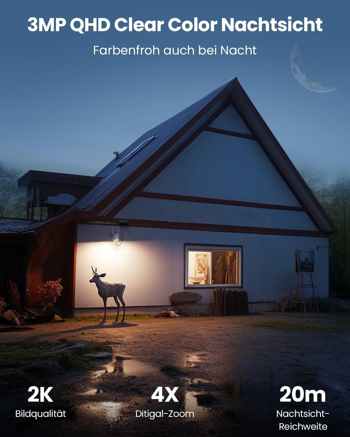 Thumbnail - Avylet Überwachungskamera 2K Akku Überwachungskamera 360° Außenbereich mit Nachtsicht & Alarm (Außenbereich, Aussen, opt...