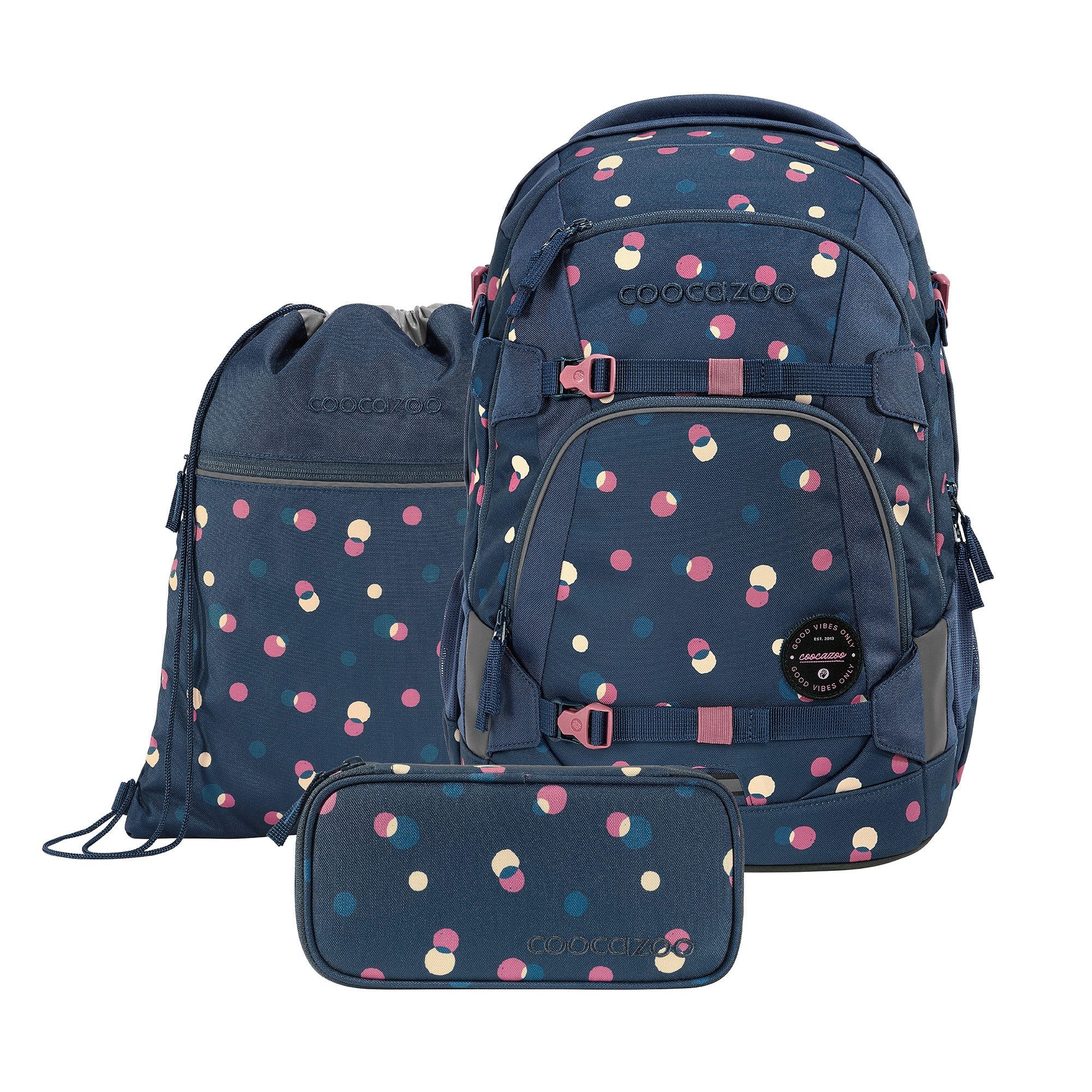 coocazoo Schulranzen Schulrucksack-Set MATE, Mäppchen Turnbeutel (3-tlg)