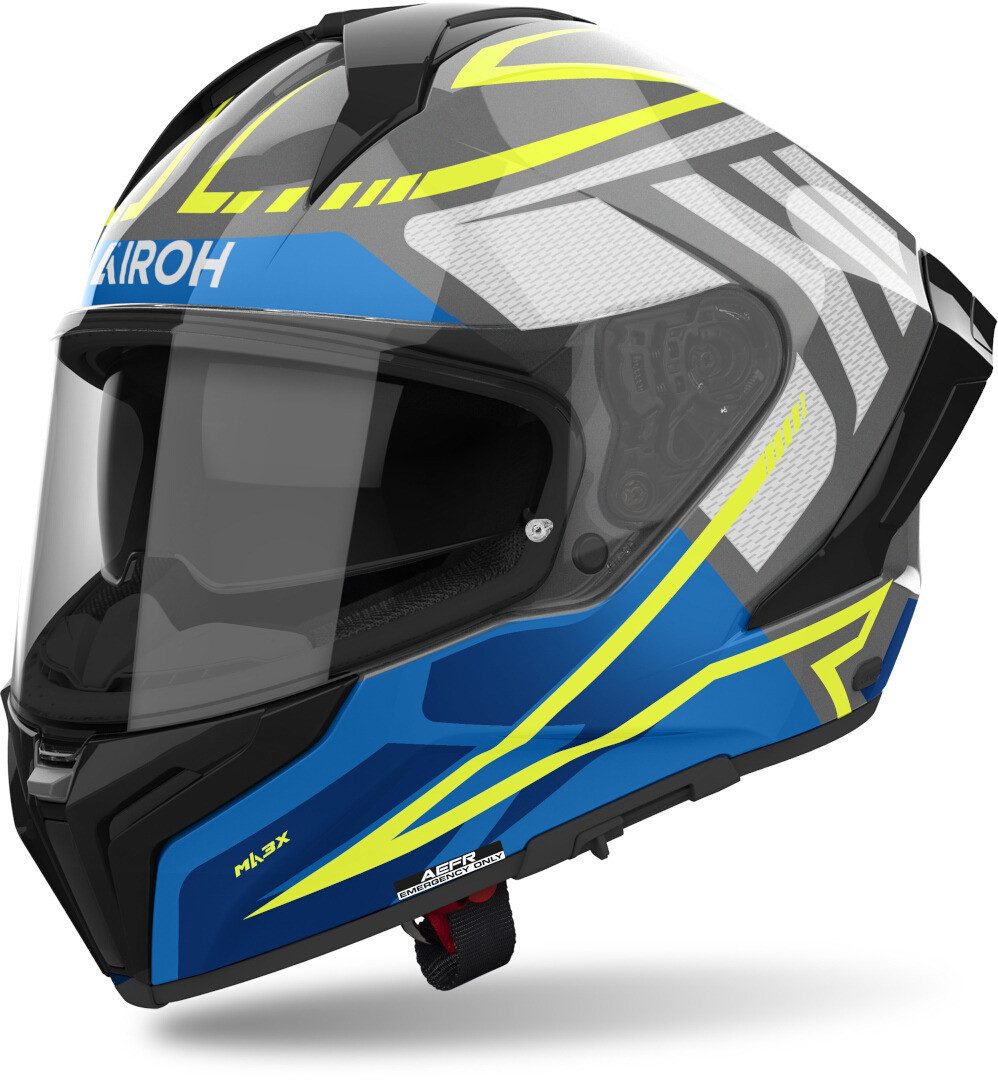 Airoh Motorradhelm Matryx Rider Helm, vorbereitet für Kommunikationssystem,Notfallsystem-Polsterung (EQ