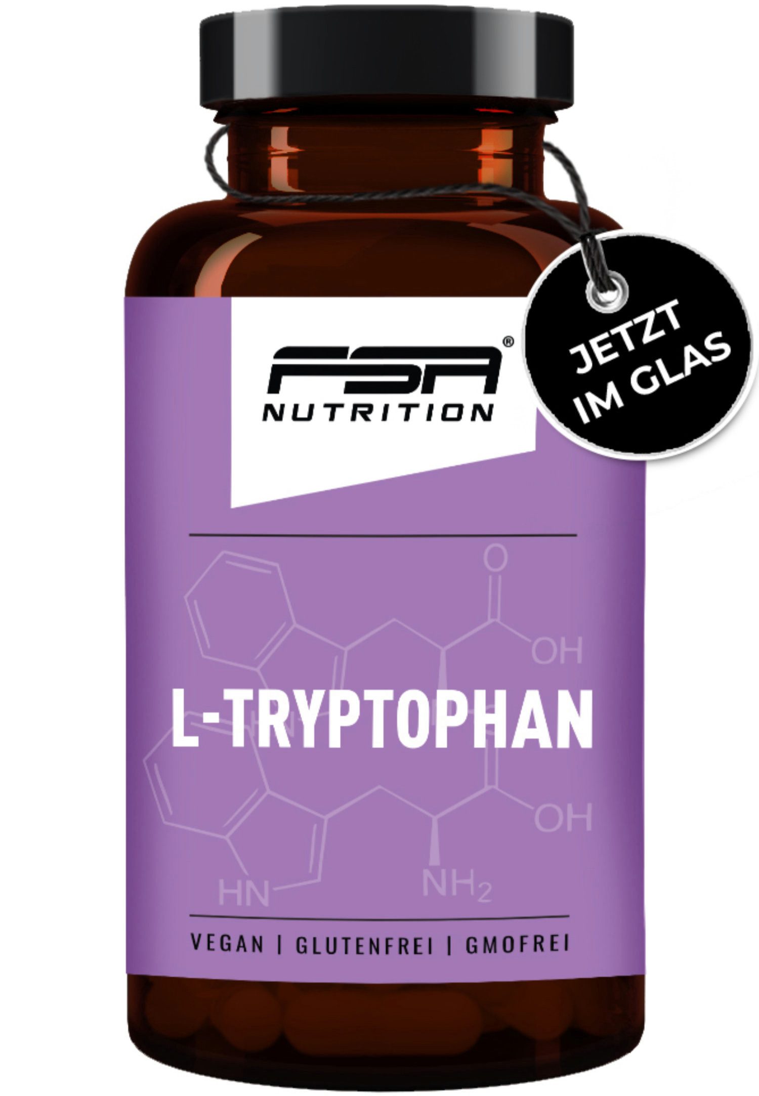 FSA NUTRITION L-Tryptophan im Glas Kapseln, 60 er 31 g