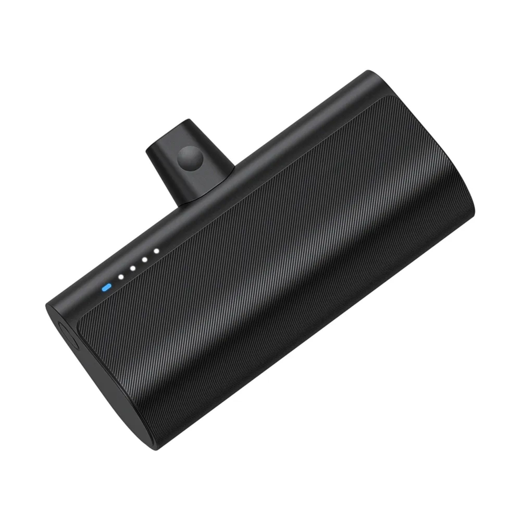 BlueStar Powerbank 5000 mAh mit integriertem iPhone-Anschluss 2.1A in Schwarz Powerbank