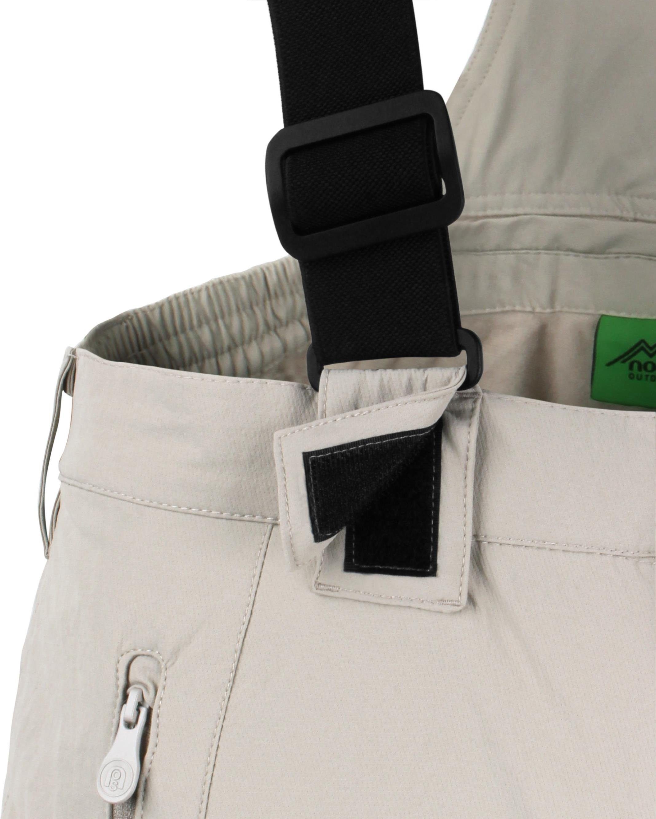 normani Thermohose Herren Winter-Softshellhose mit Hosenträgern Outdoorhose Skihose gefütterte Funktionshose - abnehmbare Hosenträger