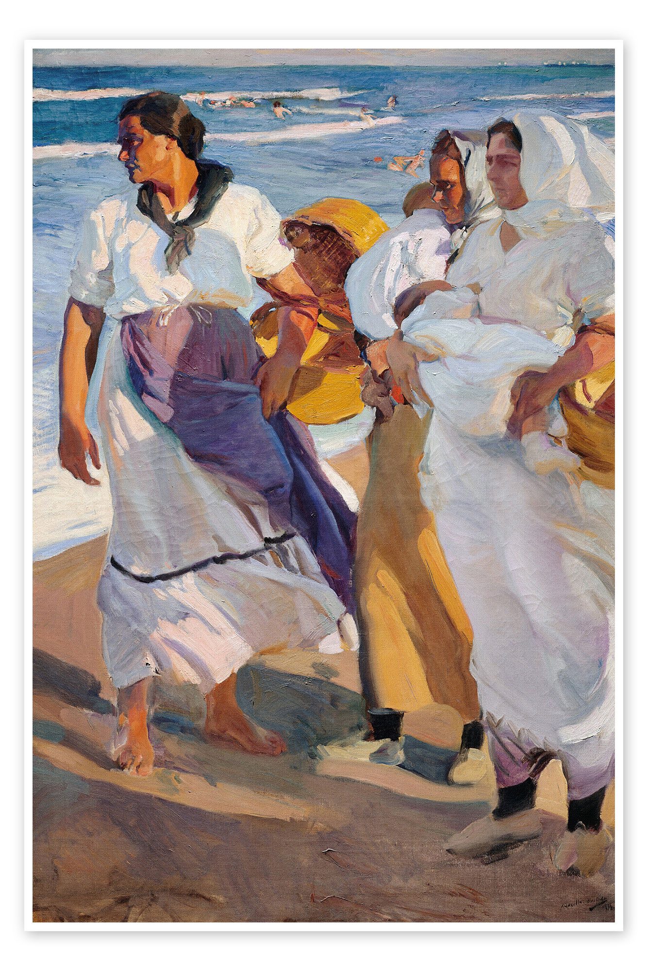 Posterlounge Poster Joaquín Sorolla y Bastida, Fischerinnen aus Valencia, Malerei