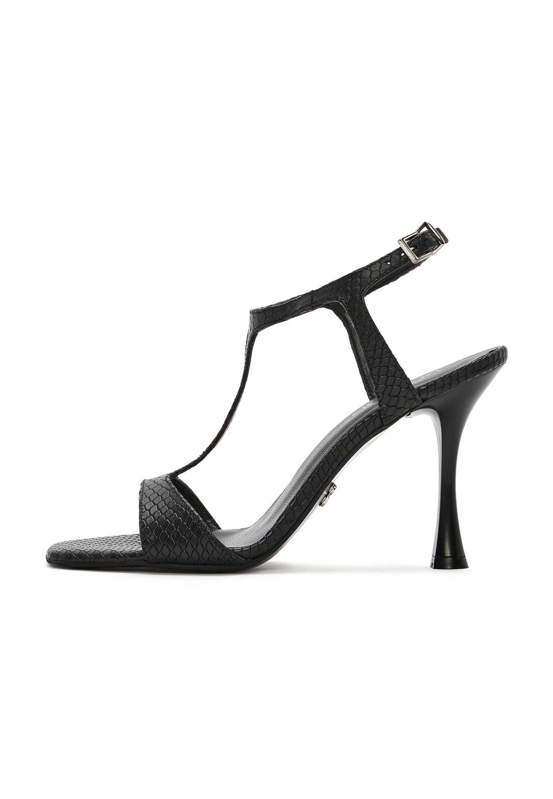 Derimod Leder High Heels Sandalen Sandale