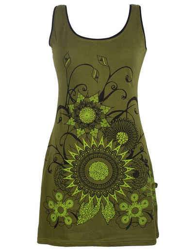 Vishes Sommerkleid »Ärmelloses Blumenkleid mit weitem Ausschnitt« Hippie, Ethno, Goa Style