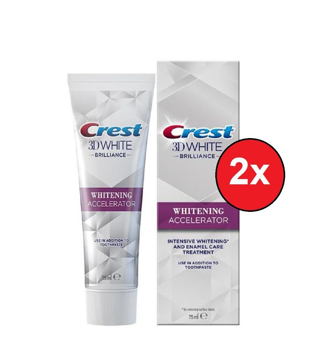 Crest Zahnpflege-Set 3D White Brilliance Accelerator Intensiv Zahnweiss 75ml -, 2-tlg.