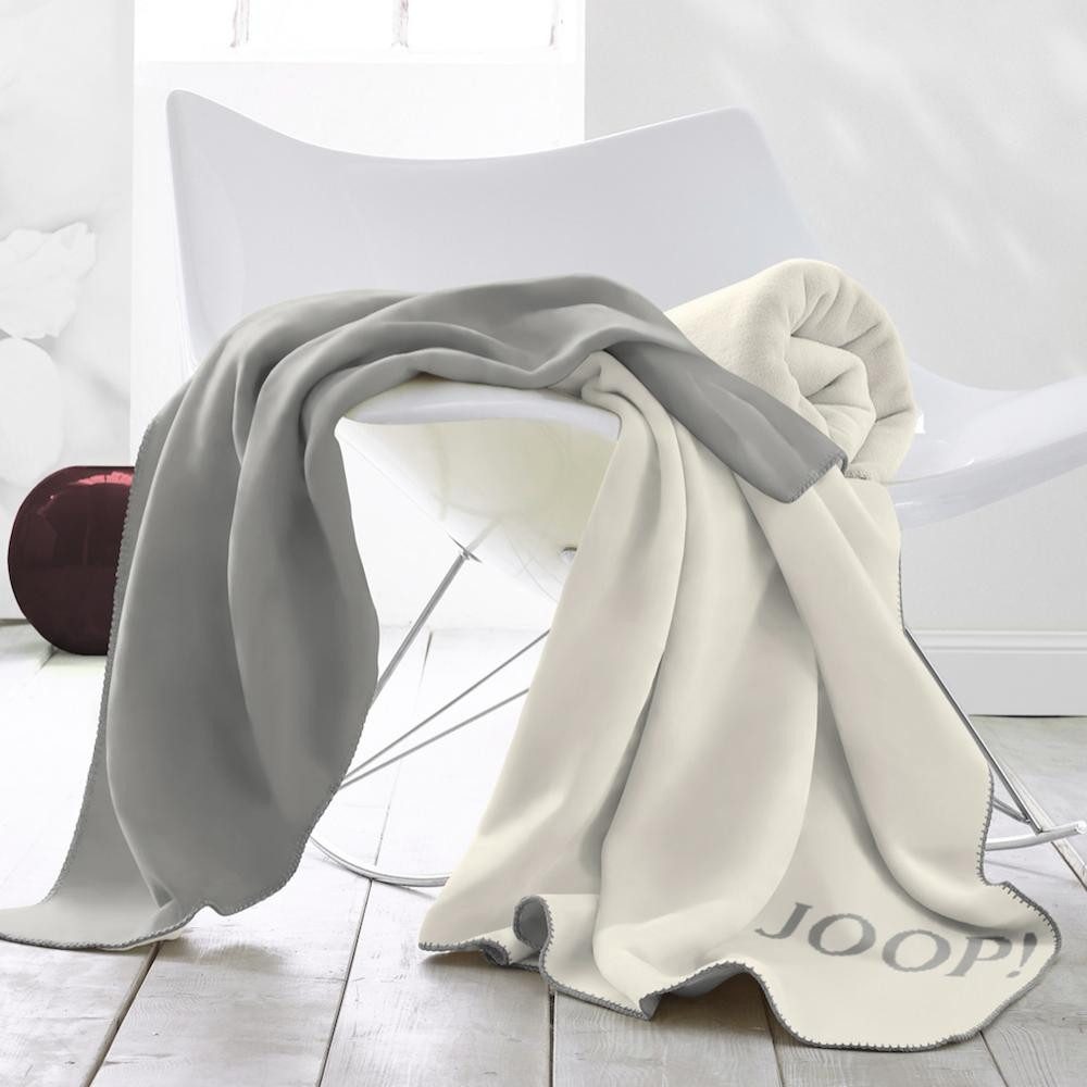 Wohndecke Melange Doubleface Natur - Silber 150 x 200 cm, JOOP!