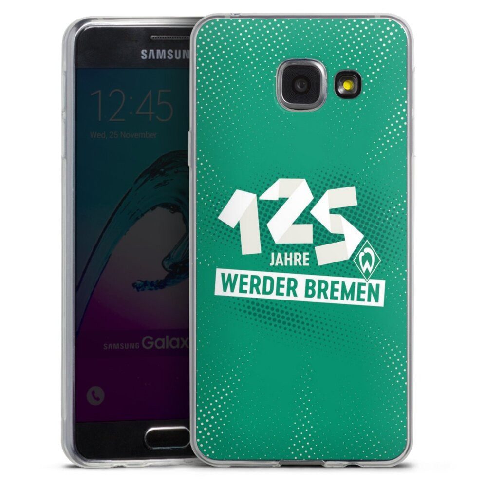 DeinDesign Handyhülle 125 Jahre Werder Bremen Offizielles Lizenzprodukt, Samsung Galaxy A3 (2016) Slim Case Silikon Hülle Ultra Dünn