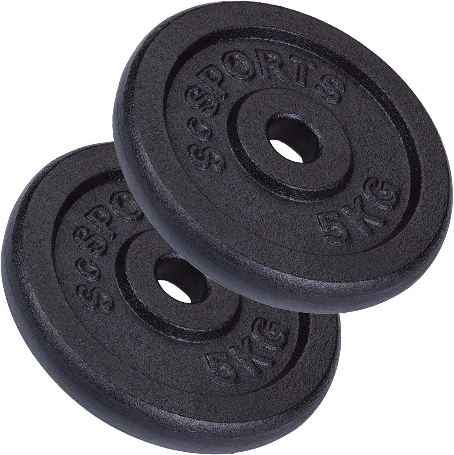 ScSPORTS® Hantelscheiben Set 10 kg 30/31mm Gusseisen Gewichtsscheiben Gewichte, (10002966-tlg)
