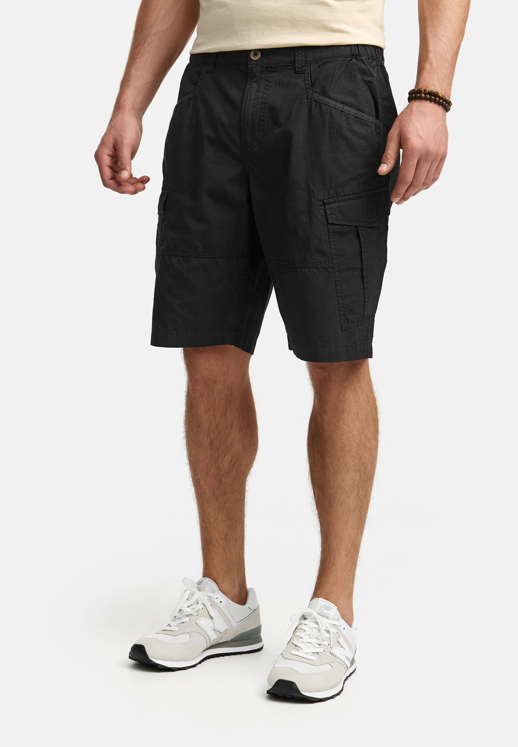 Indicode Cargoshorts Herren INDreier Cargo Shorts Herrenshorts mit elastischen Seiteneinsätzen für mehr Komfort