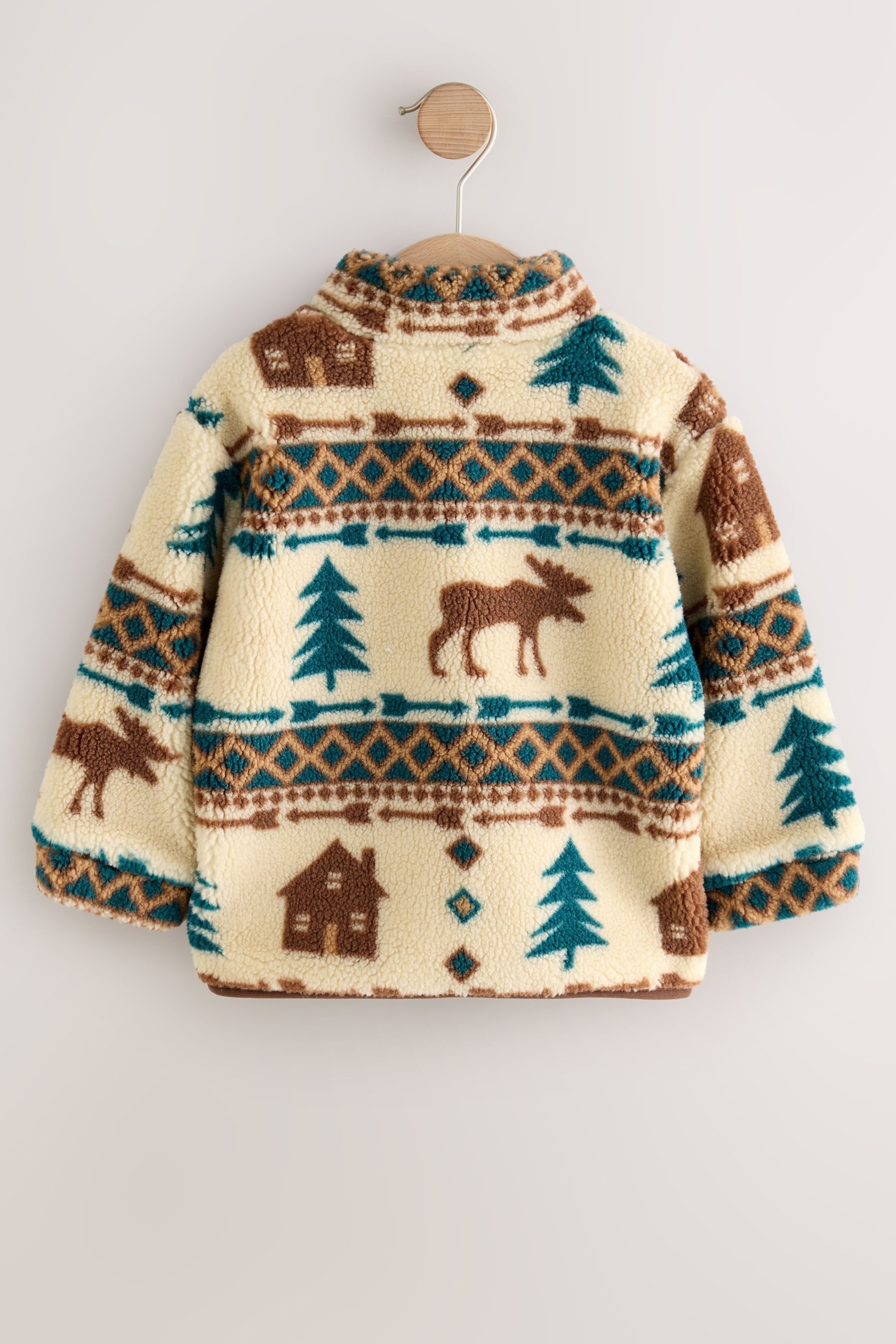 Next Fleecejacke Gemusterte Fleecejacke mit Reißverschluss günstig online kaufen