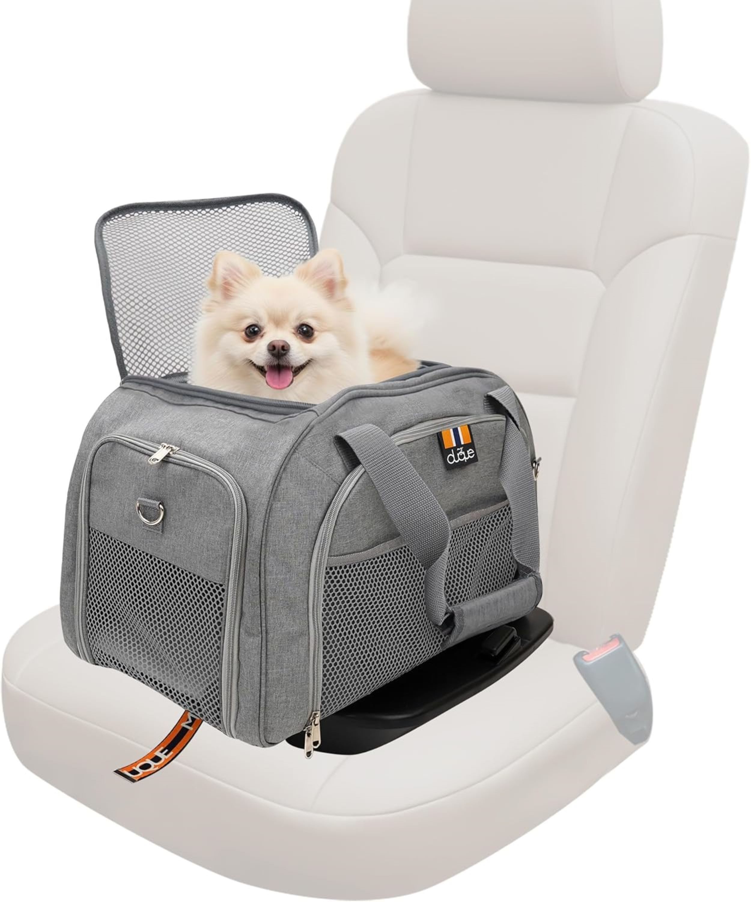 509_Crew Hunde-Transportbox Car-Go Transport Haustiere, multifunktional mit Isofix bis 12 kg, Hundetransporttasche mit ISOFIX-Station