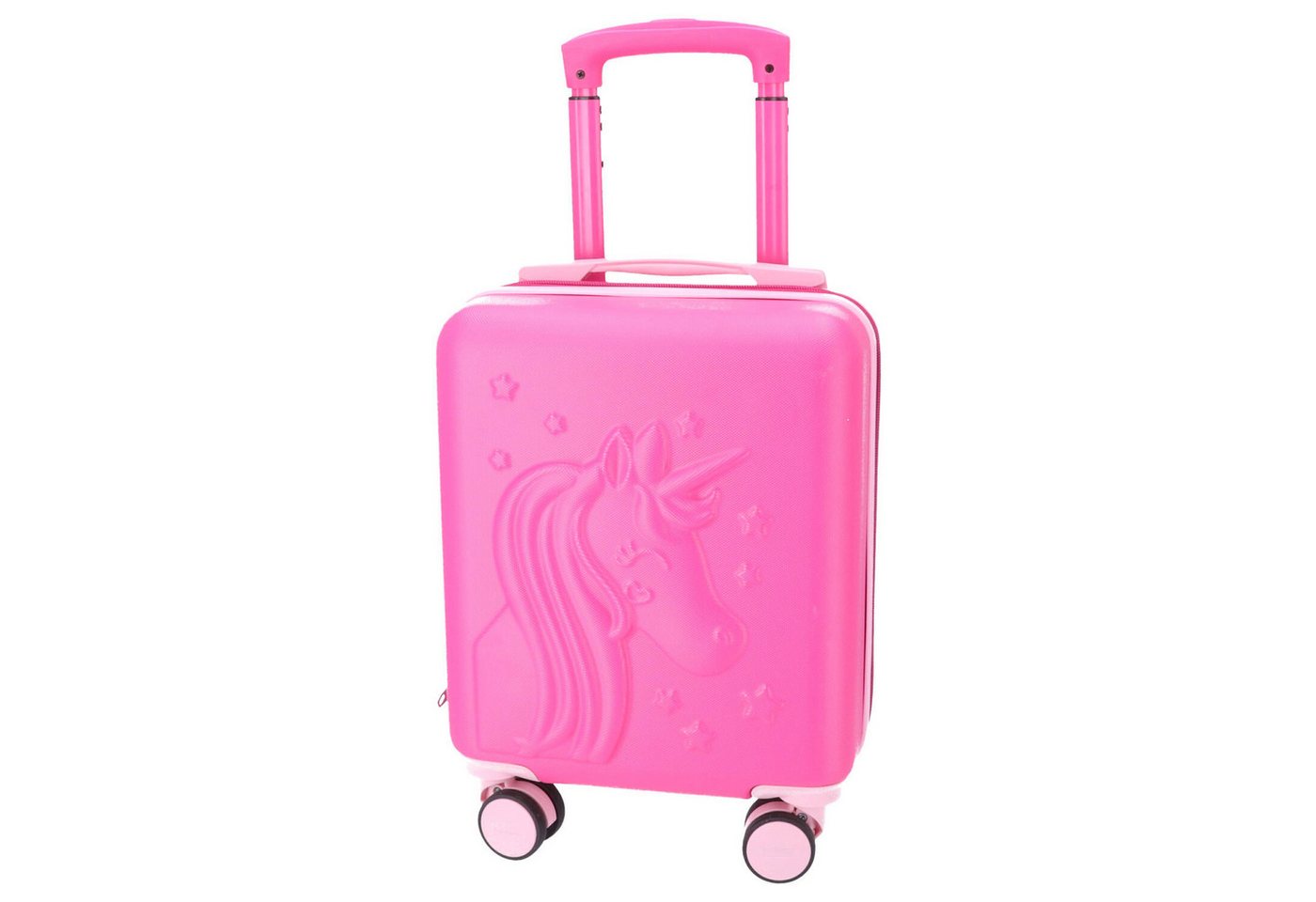 TheTrueC Koffer The TrueC Kinder Koffer Underseat Einhorn pink, 2 Rollen Rollen
