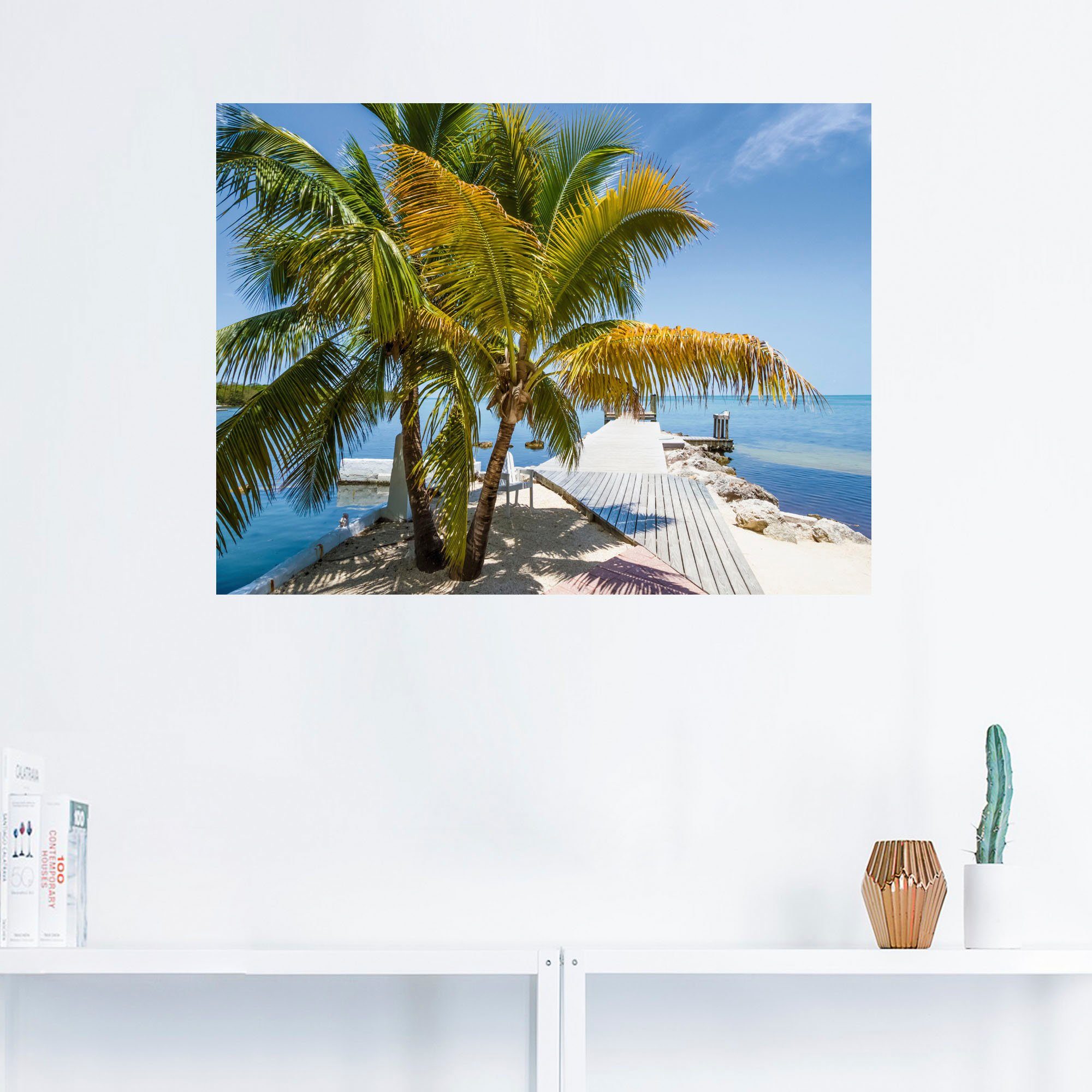 in als Blick, oder Artland Wandbild Himmlischer Strand Poster Leinwandbild, Keys Wandaufkleber versch. St), (1 Alubild, Florida Größen
