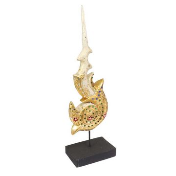 Oriental Galerie Dekofigur Skulptur Flamme Weiß Gold mit Sockel (1 St)