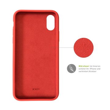 KMP Creative Lifesytle Product Handyhülle Silikon Schutzhülle für iPhone XS, X Red 5,8 Zoll