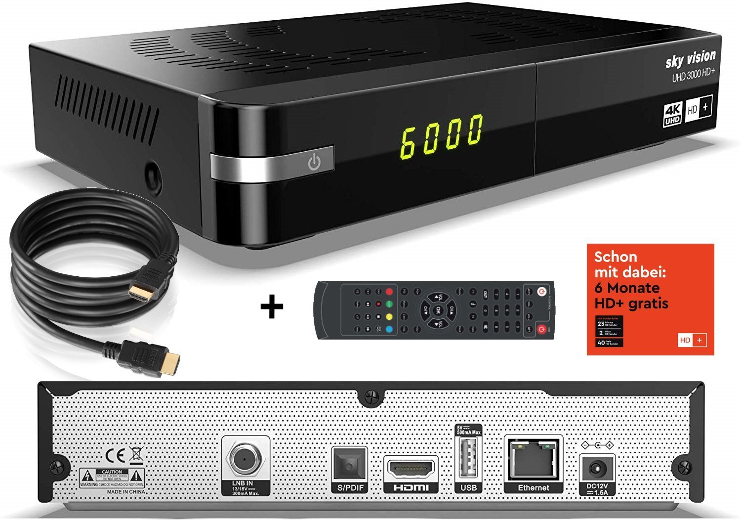 Sky Vision »sky vision UHD 3000 HD  Digitaler UHD Satellitenre« Satellitenreceiver online kaufen ...