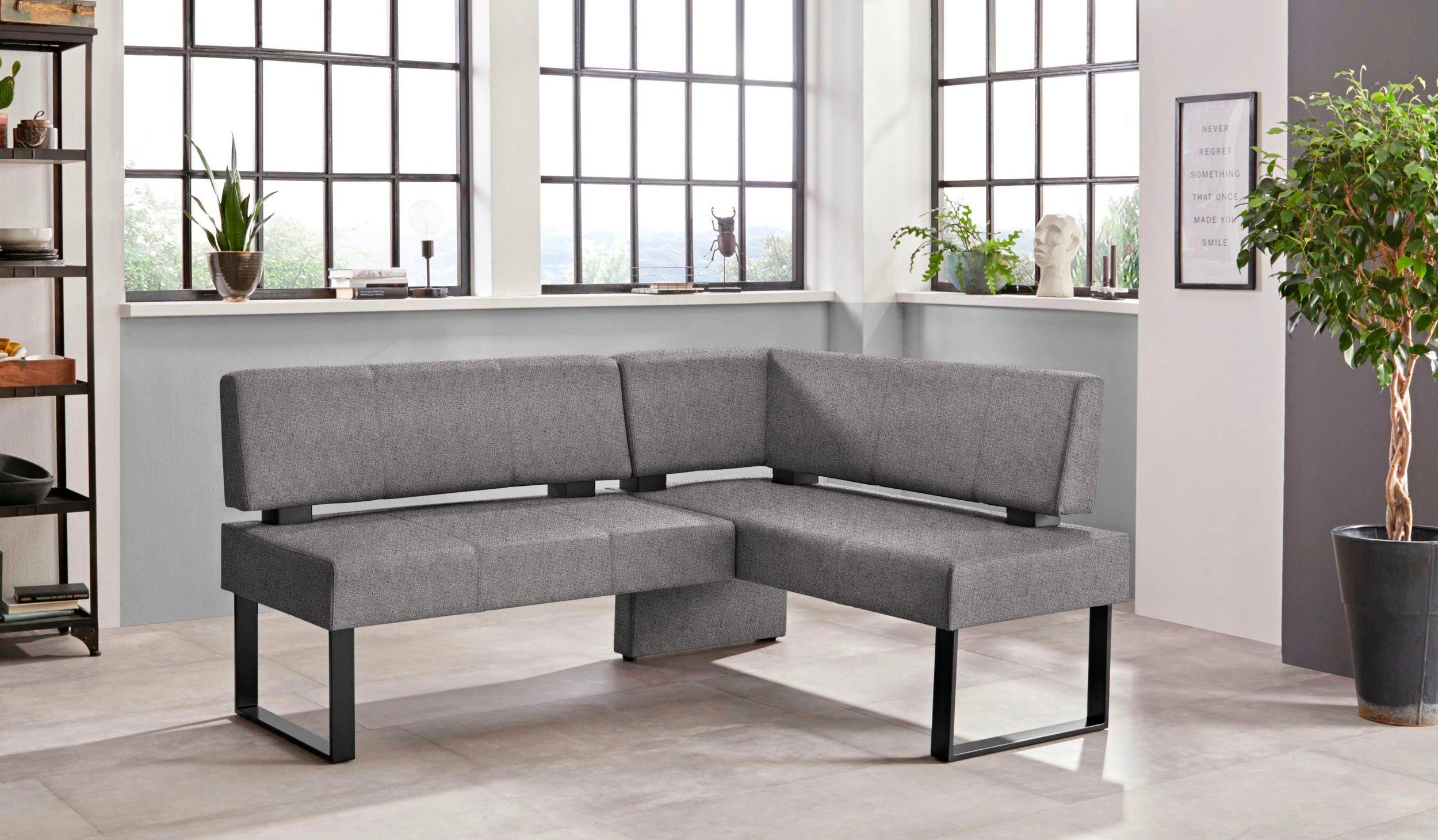 Home affaire Eckbank Oliver mit Metallgestell, günstig online kaufen