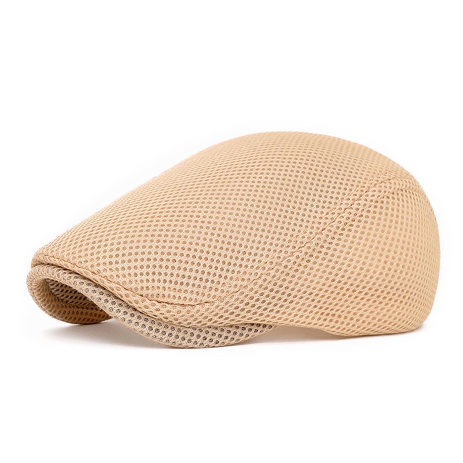 Zaewry Flat Cap Herren Atmungsaktive Mesh-Sommermütze Verstellbare Schiebermütze Baskenmütze Ivy Cap Cabbie Flat Cap