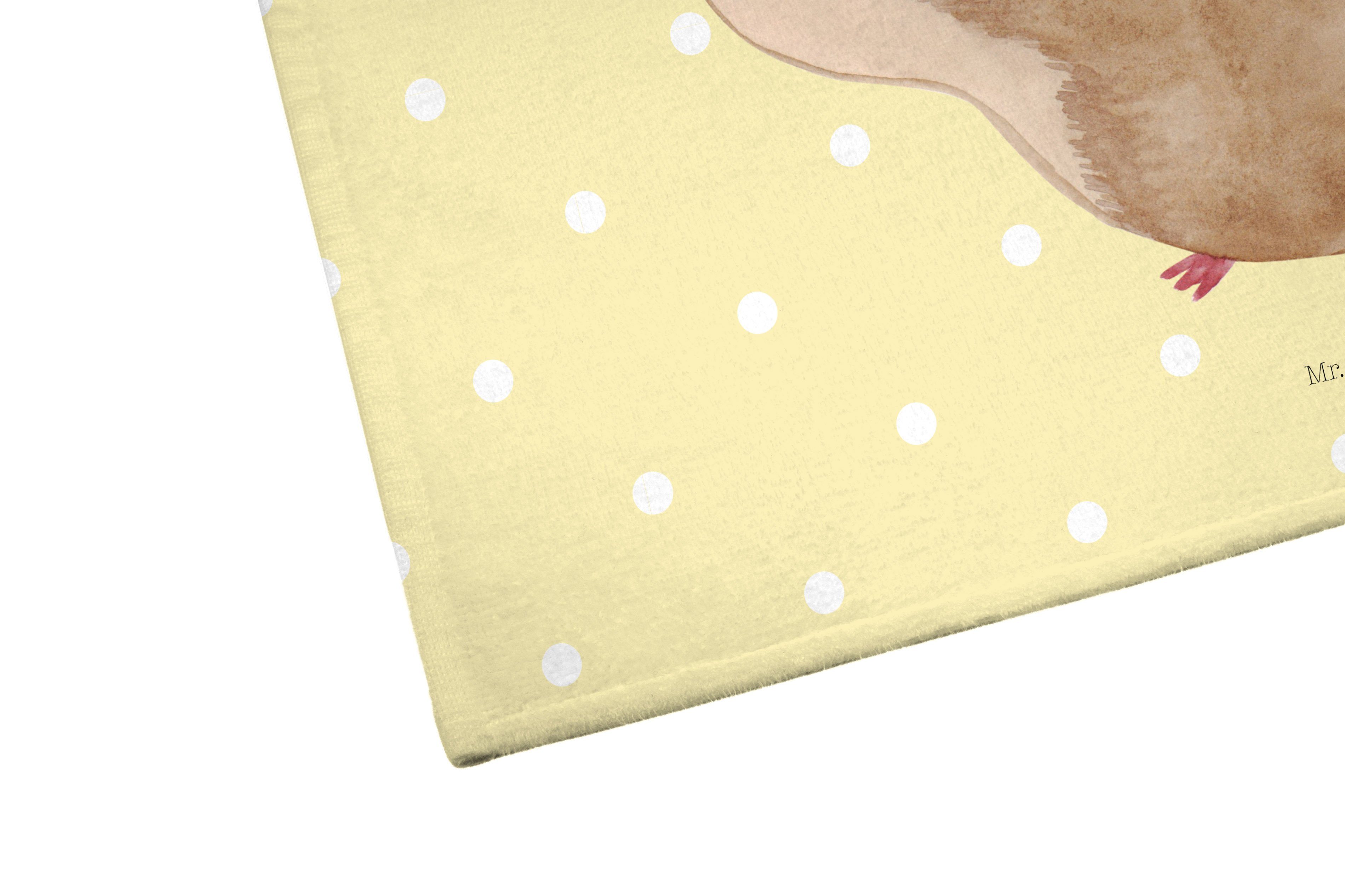 Gelb Panda Pastell (1-St) Handtuch Mrs. Meerschweinchen Tiere, weise - - B, Mr. Tiermotive, Geschenk, &