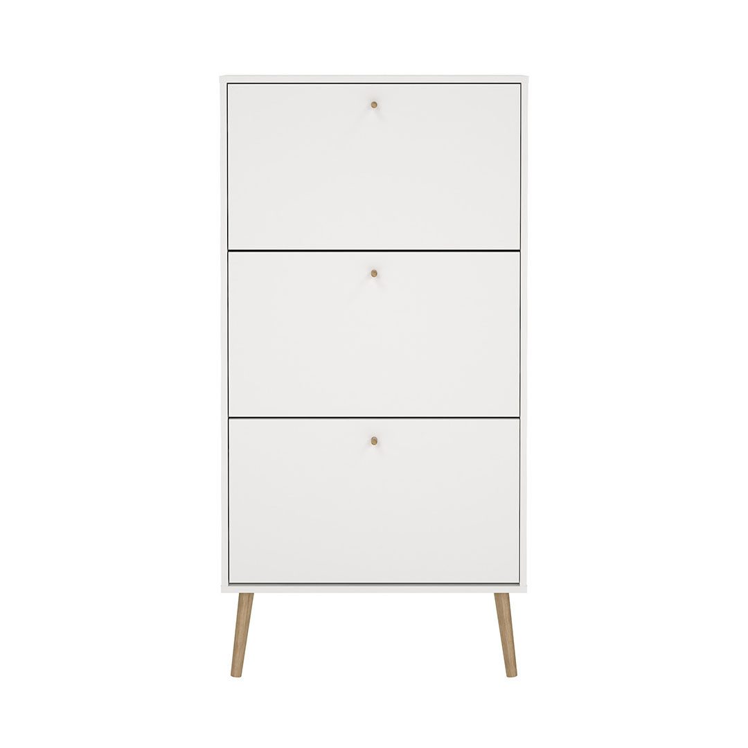 Tvilum Schuhschrank Bodo Schuhschrank 3 Klapptüren weiß.