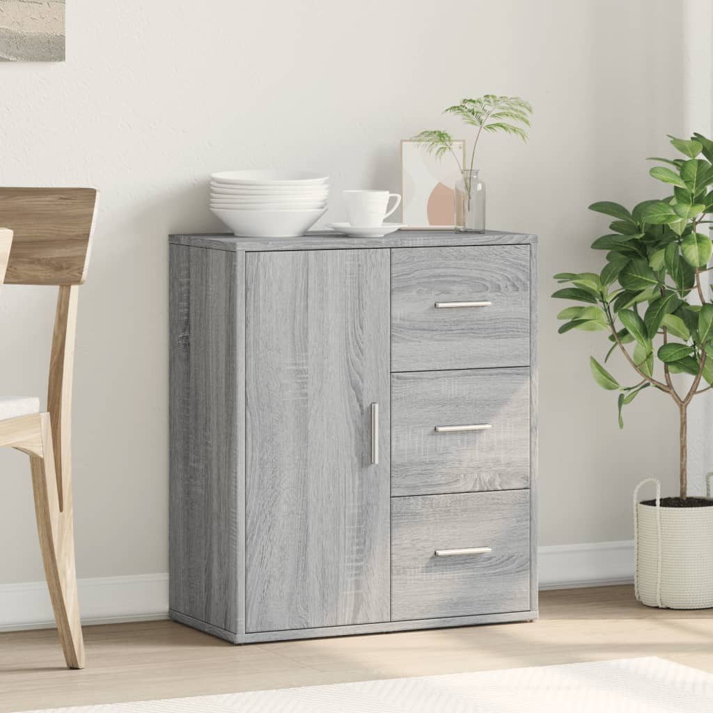 vidaXL Sideboard Sideboard Grau Sonoma-Eiche 60x31x70 günstig online kaufen